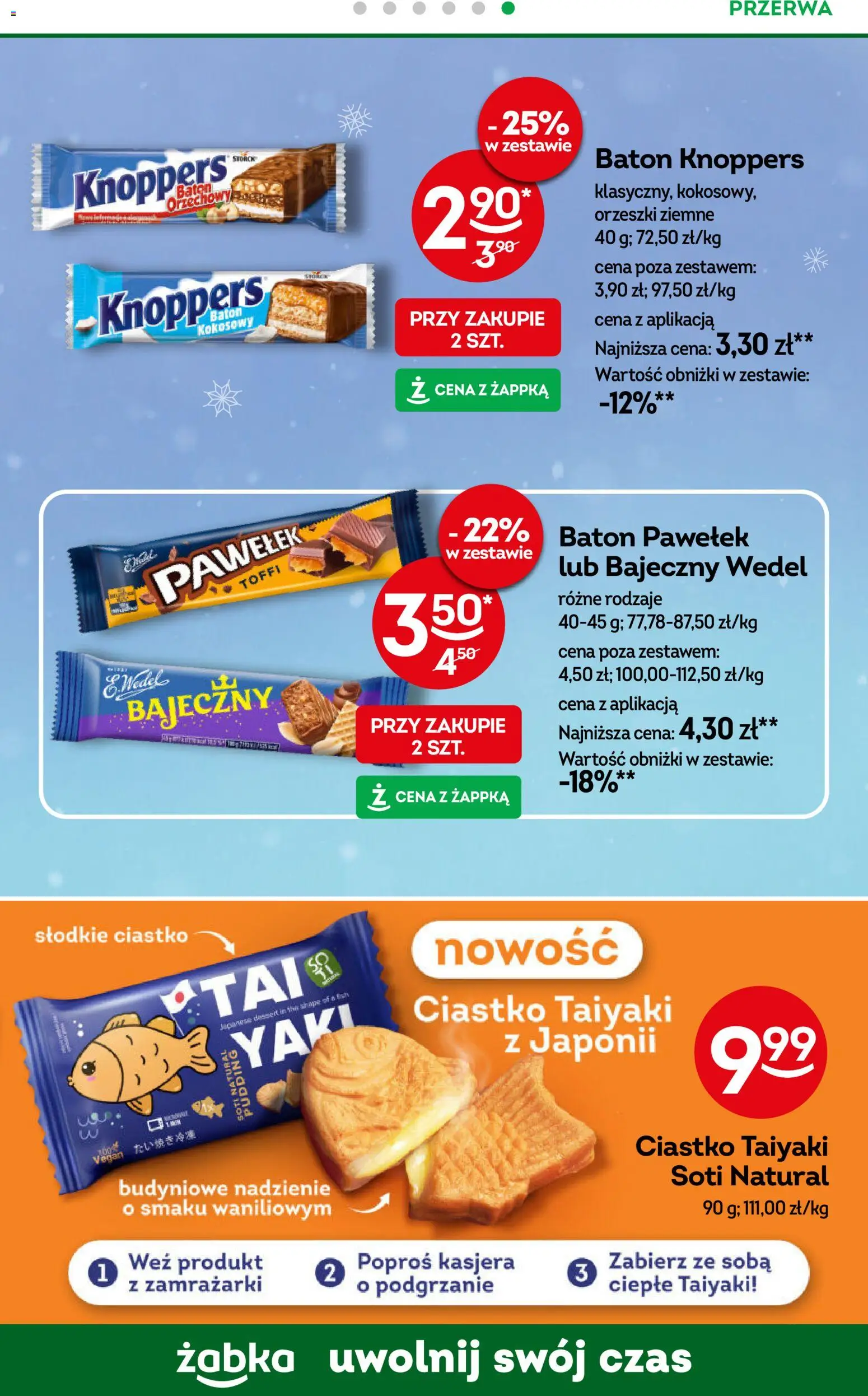 Żabka Gazetka od 28.01.2026 | Strona: 55 | Produkty: Knoppers, Baton, Orzeszki ziemne