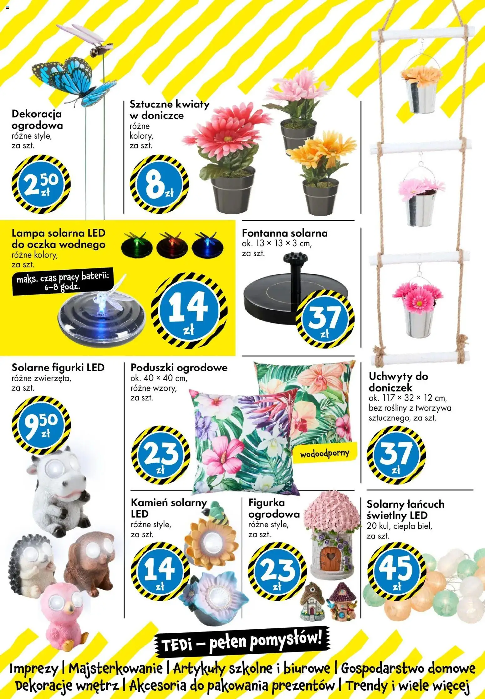 TEDi gazetka od 06.03.2026 | Strona: 29 | Produkty: Lampa solarna, Figurki, Rosliny, Kwiaty