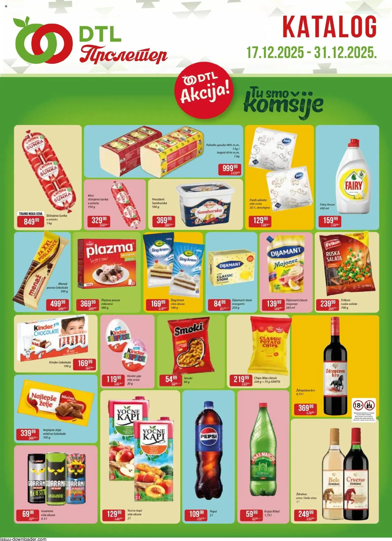 Metalac Proleter katalog - važi od 17.12.2025 | Strana: 1 | Proizvode: Ruska salata, Majonez, Salata, Mlečna čokolada