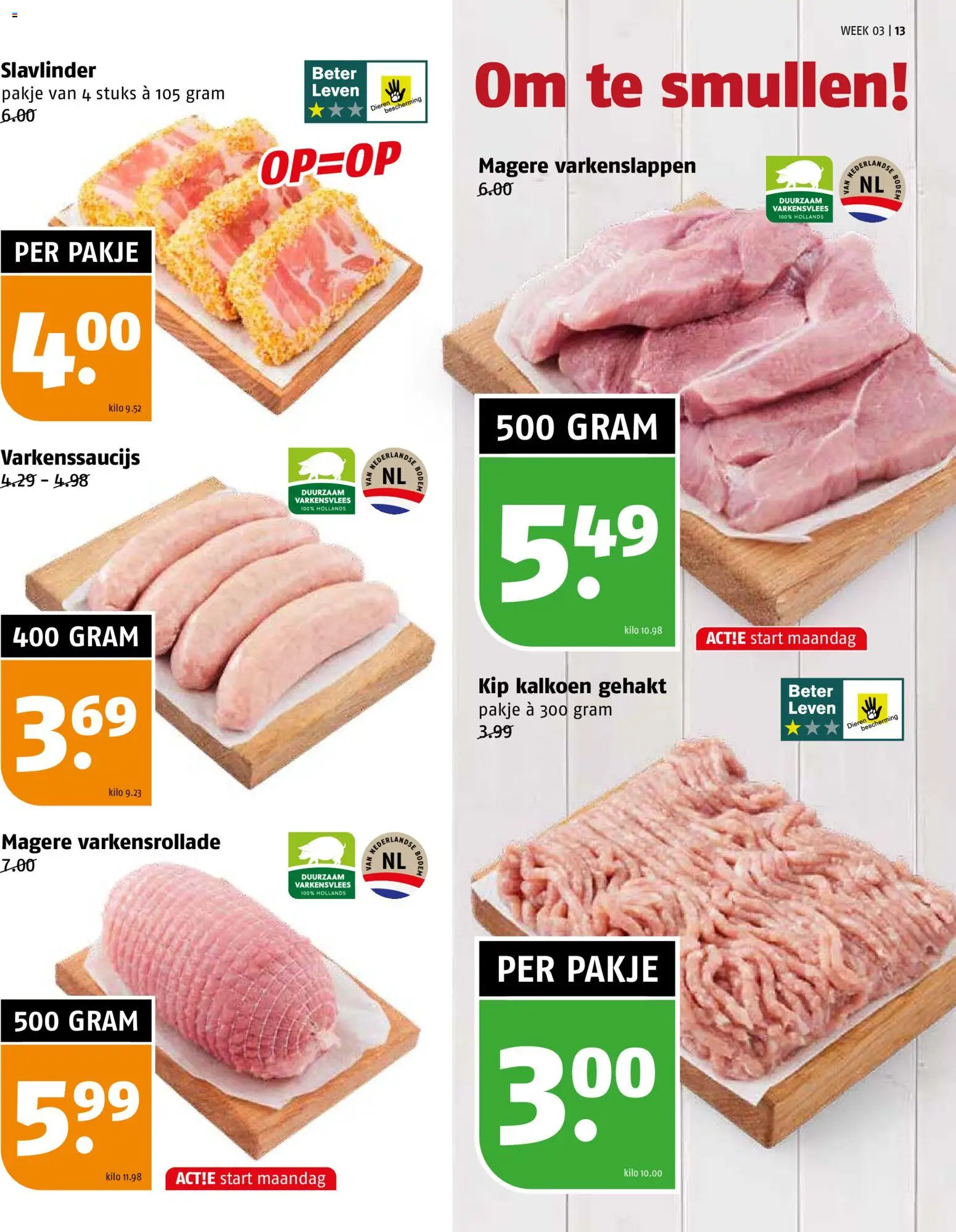 {H1} | Pagina: 13 | Producten: Varkensvlees, Gehakt, Halloween tök, Kip