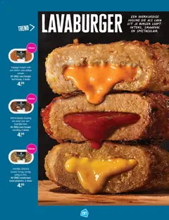 AH BBQ Lavaburger kaas jalapeño, 2 stuks, Heerlijk contrast tussen romig, hartig, pittig en fris. - Voorbeeld van een folder van Albert Heijn, geldig van 08.04.2026 | Pagina: 42