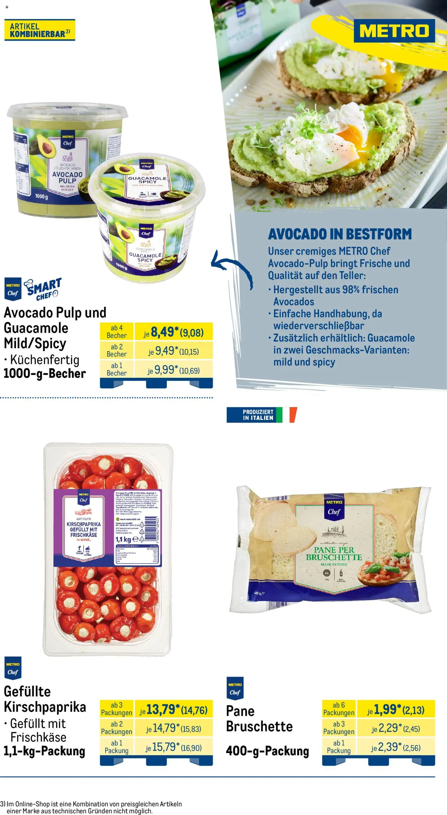 Metro Monats-Menü – gültig ab 01.05.2026 | Seite: 17 | Produkte: Rapsöl, Pane, Avocado, Frischkase