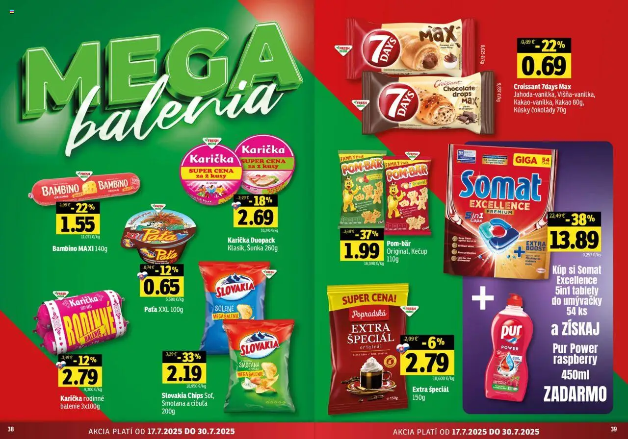 Fresh stredné a západné Slovensko │ platný od 17.07.2025 | Strana: 20 | Produkty: Šunka, Croissant, Smotana, Kakao
