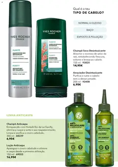 Pré-visualização Champô Anticaspa, Enriquecido com Hortelã Bio de La Gacilly, elimina a caspa e evita o seu reaparecimento. Limpa e purifica o couro cabeludo. 300 ml - 68239 válido de 17.10.2025 | Página: 70