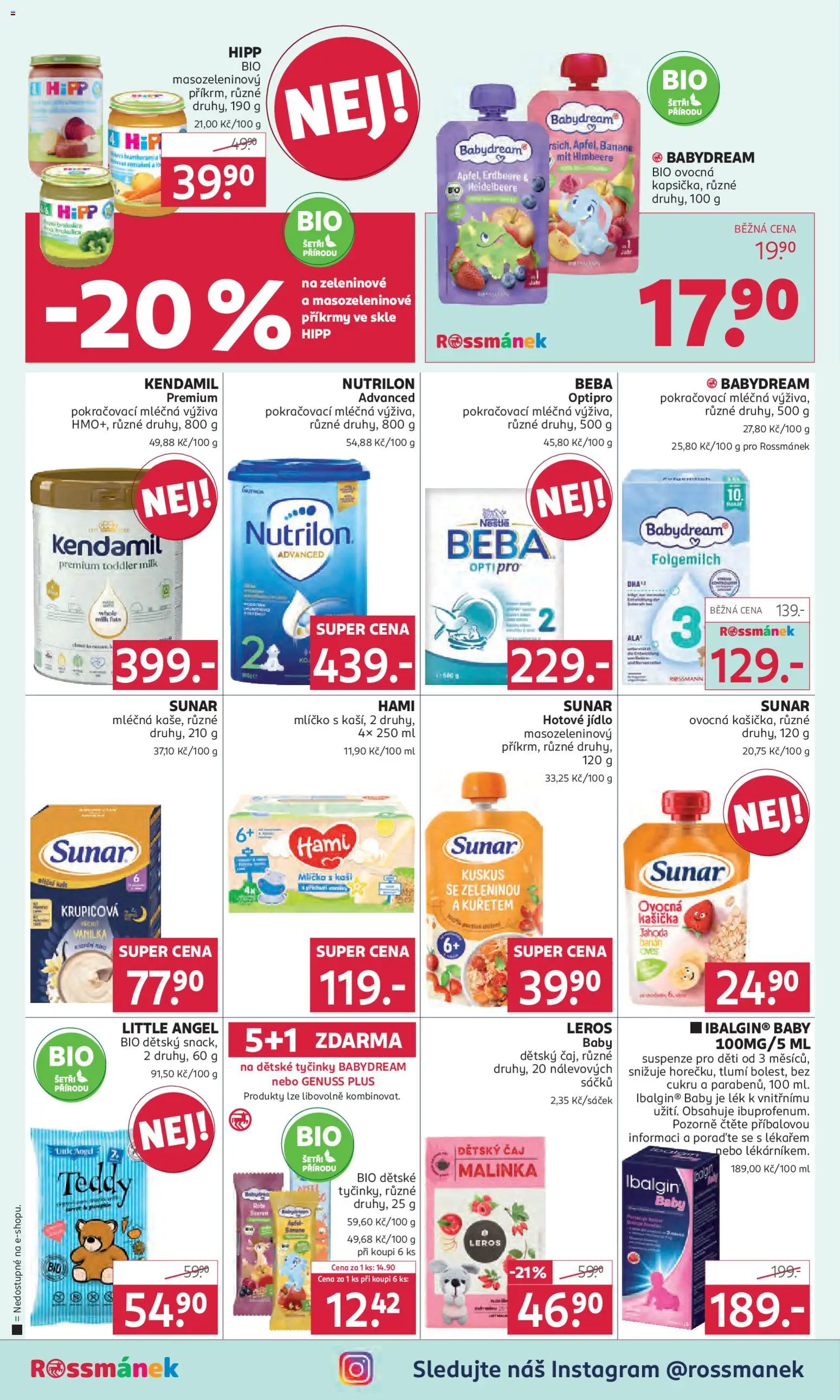 Rossmann leták od 22.10.2025 | Strana: 14 | Produkty: Nestlé Beba, Ibalgin, Tyčinky, Kuskus