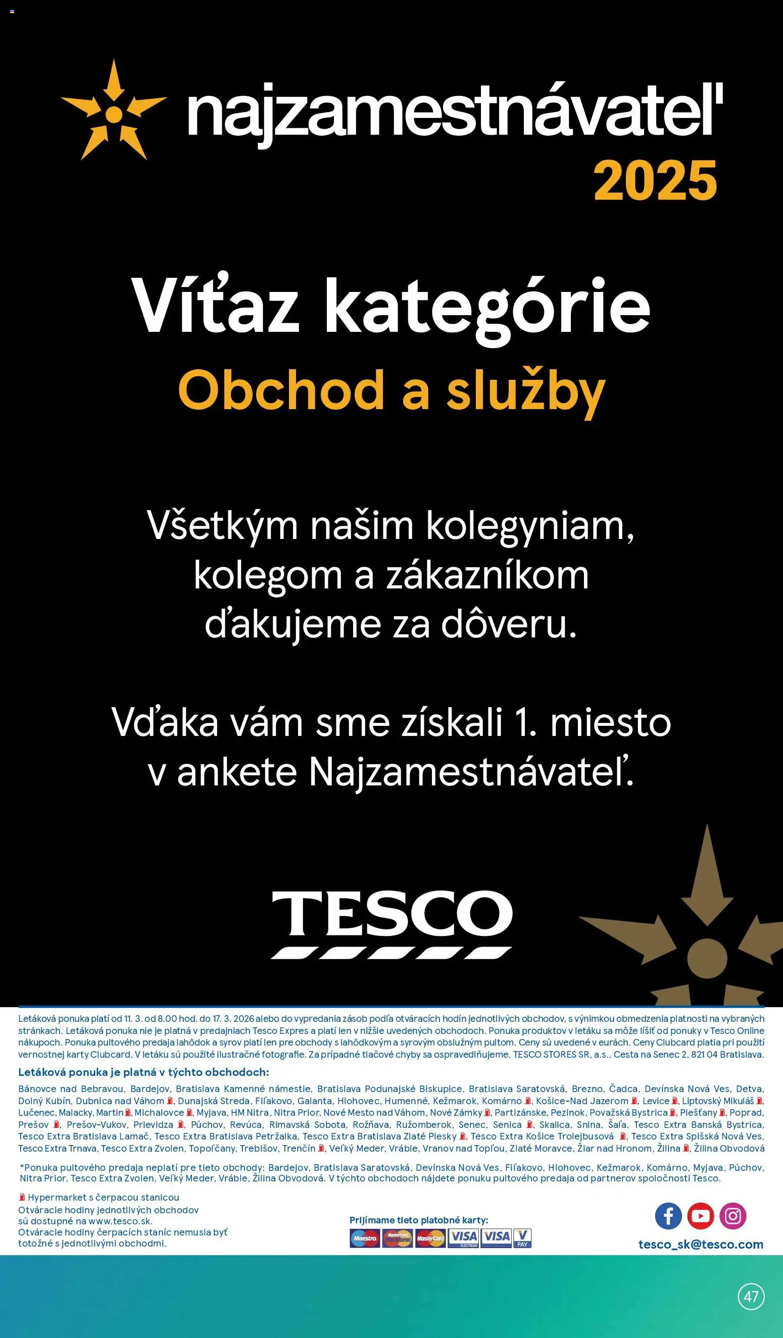 Nové Tesco akcie – leták je platný od 11.03.2026 | Strana: 47 | Produkty: Hodiny