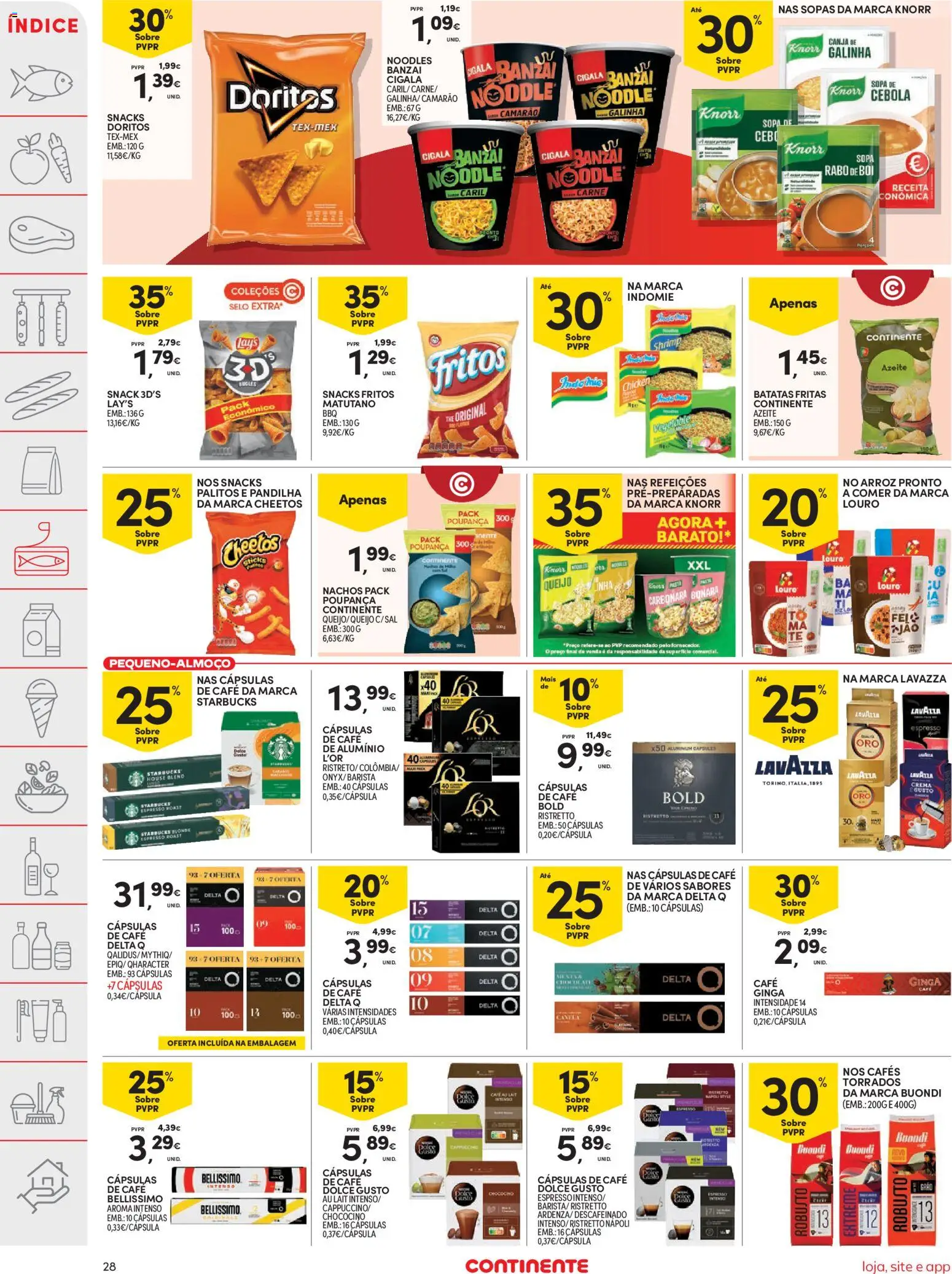 Continente folheto │ válido de 17.02.2026 | Página: 28 | Produtos: Cápsulas café, Café, Arroz, Dolce gusto