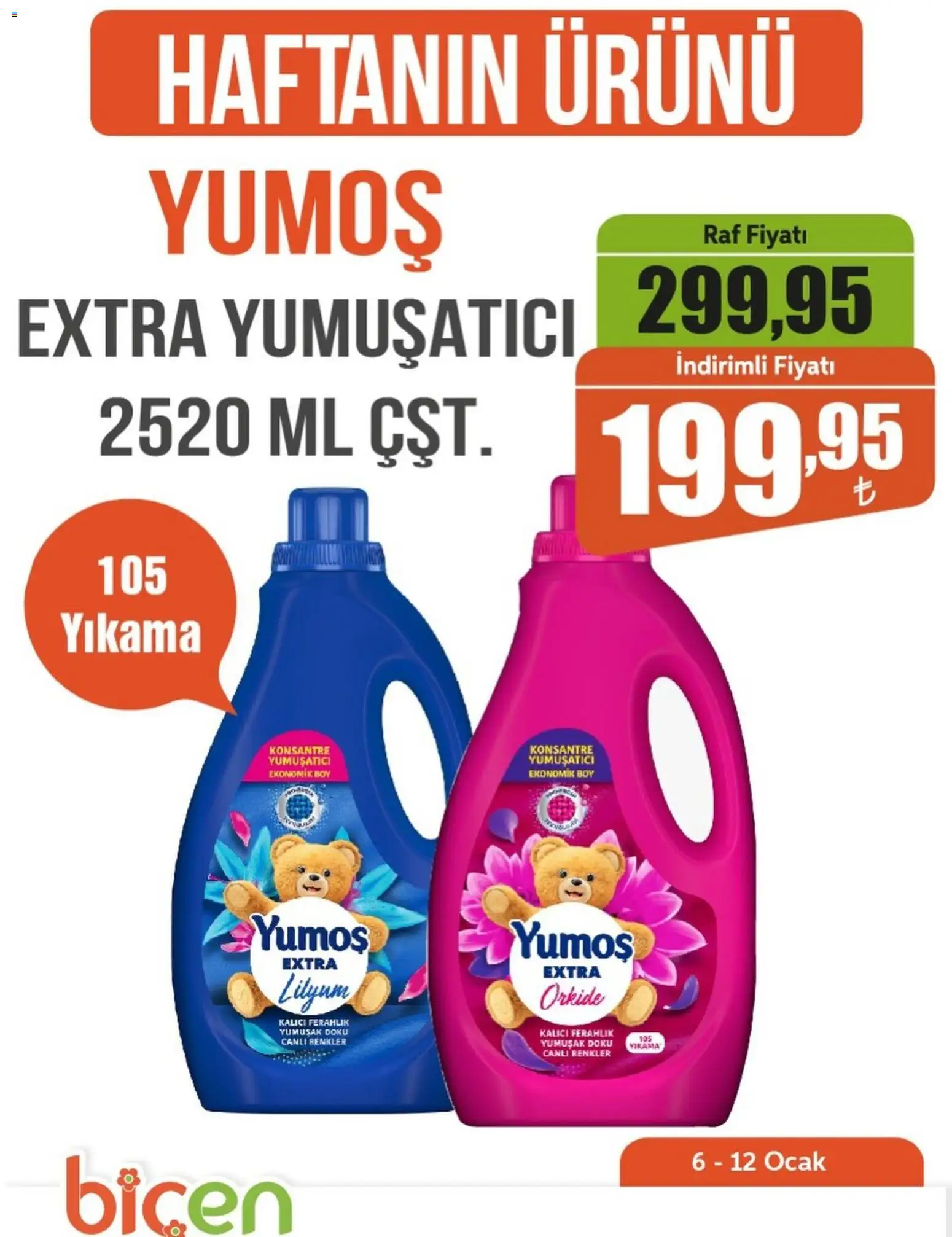 Biçen Market - Haftanın Ürünü - 06.01.2026 tarihinden itibaren geçerlidir | Sayfa: 1 | Ürünler: Raf, Yumuşatıcı, Ocak