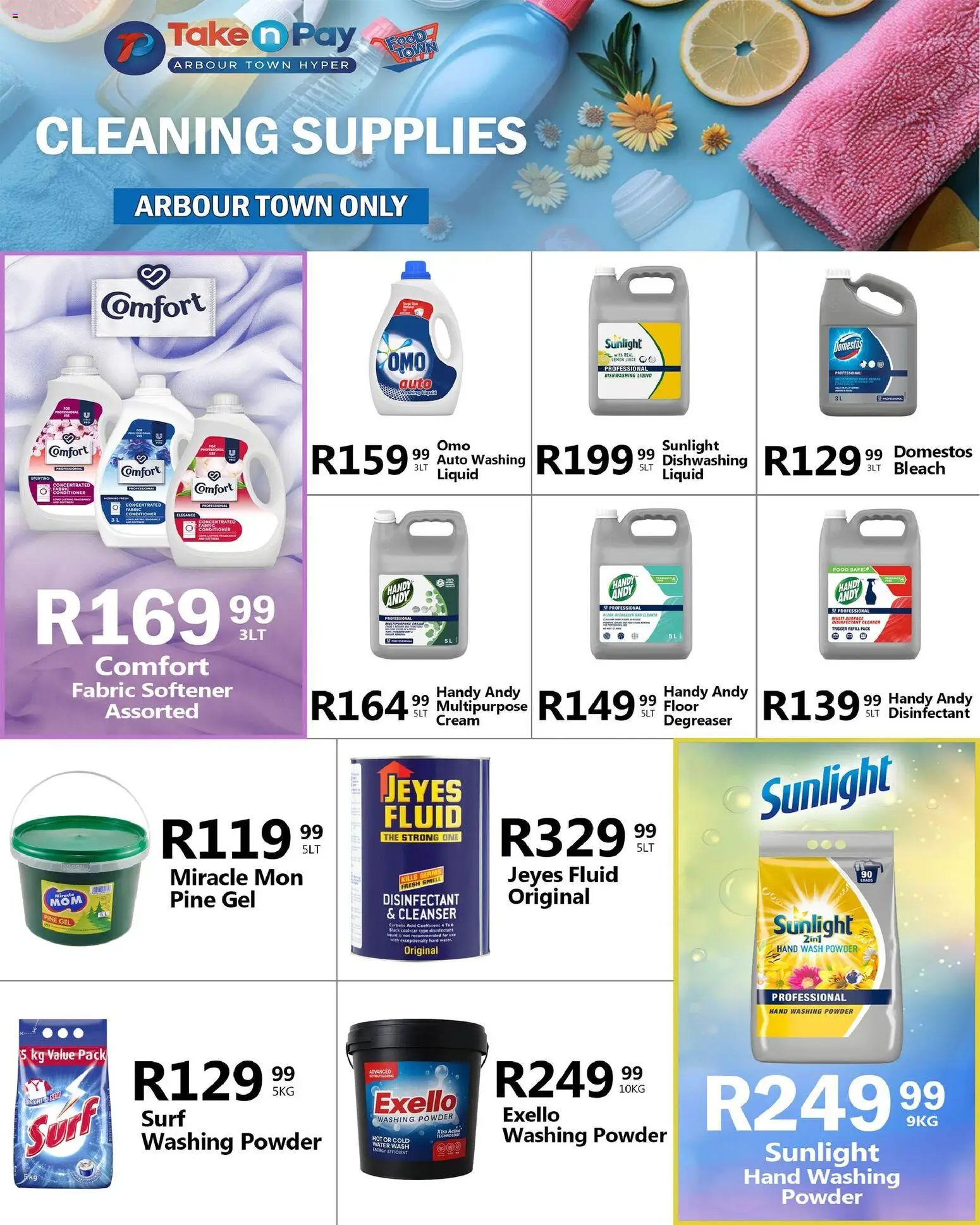 New Take n Pay catalogue – valid from 08.12.2025 | Page: 39 | Products: Disinfectant, Juice, Powder, Water