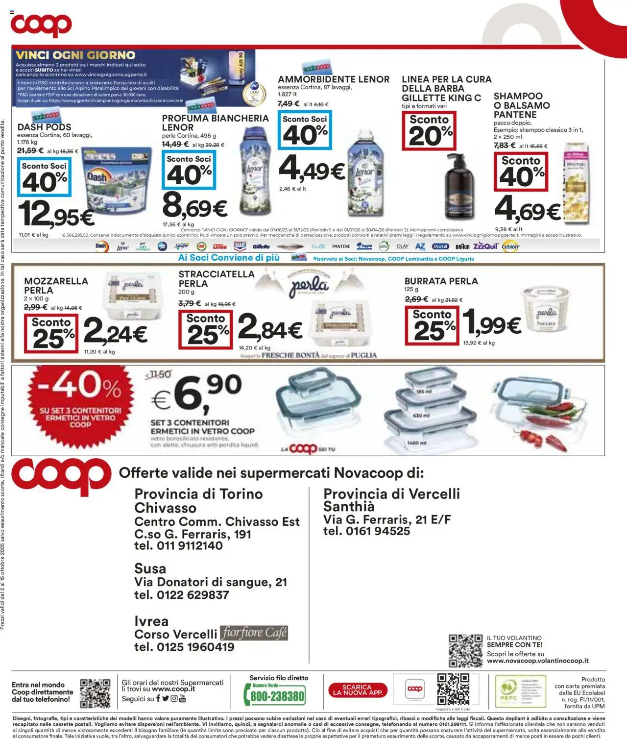 Volantino COOP del 02.10.2025 | Pagina: 36 | Prodotti: Ammorbidente, Tè, Mozzarella, Data