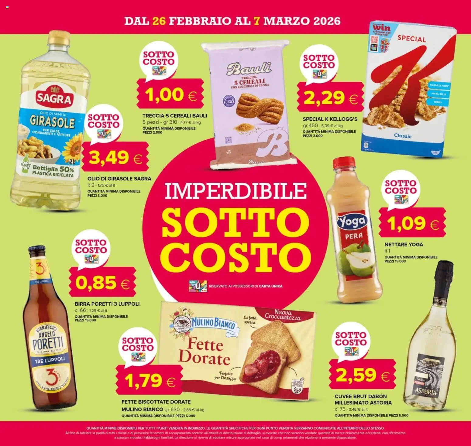 Volantino Tigre del 26.02.2026 | Pagina: 3 | Prodotti: Birra, Cereali, Pera, Olio di girasole