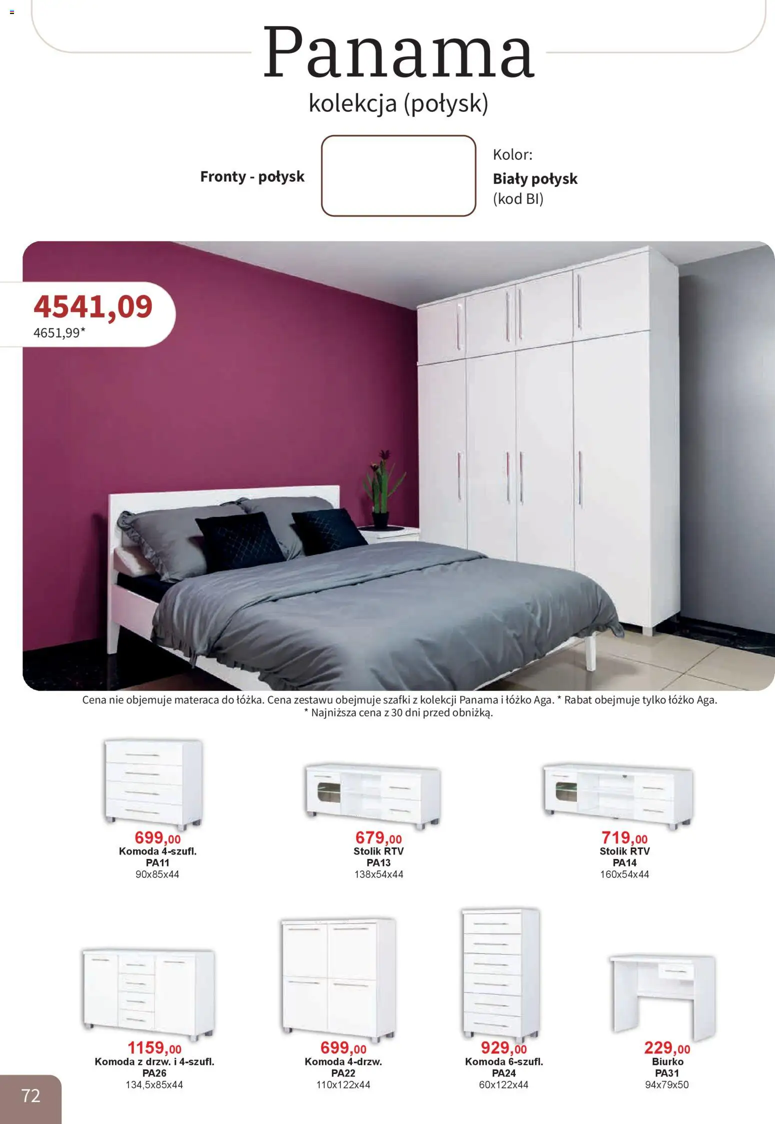 Bodzio Katalog od 01.01.2026 | Strona: 72 | Produkty: Łóżko, Komoda, Biurko