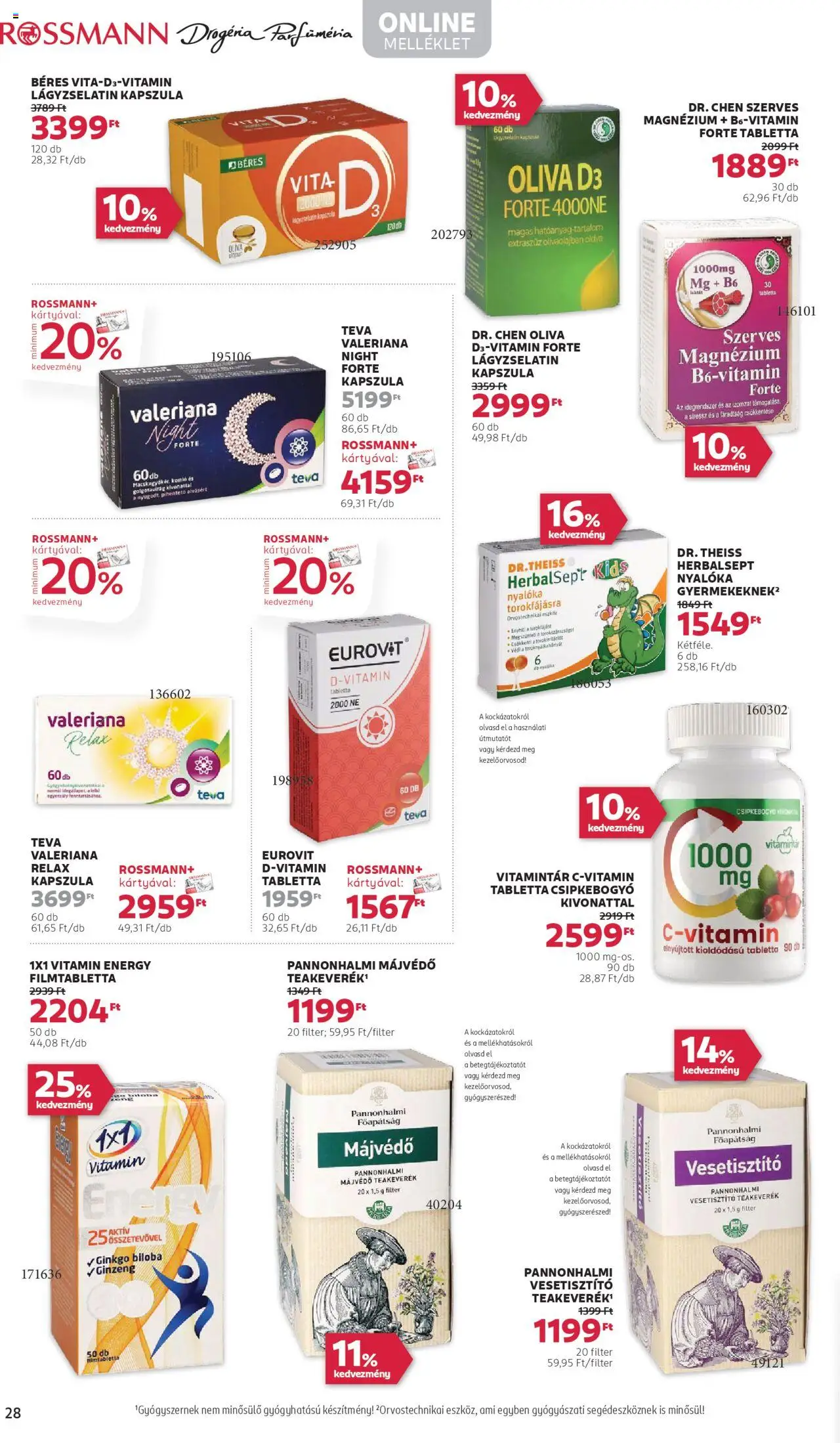 Rossmann akciós ujság - amely érvényes a következő dátumtól: 22.09.2025 | Oldal: 30 | Termékek: Nyalóka, Ginkgo biloba, Vitamin c, Tea