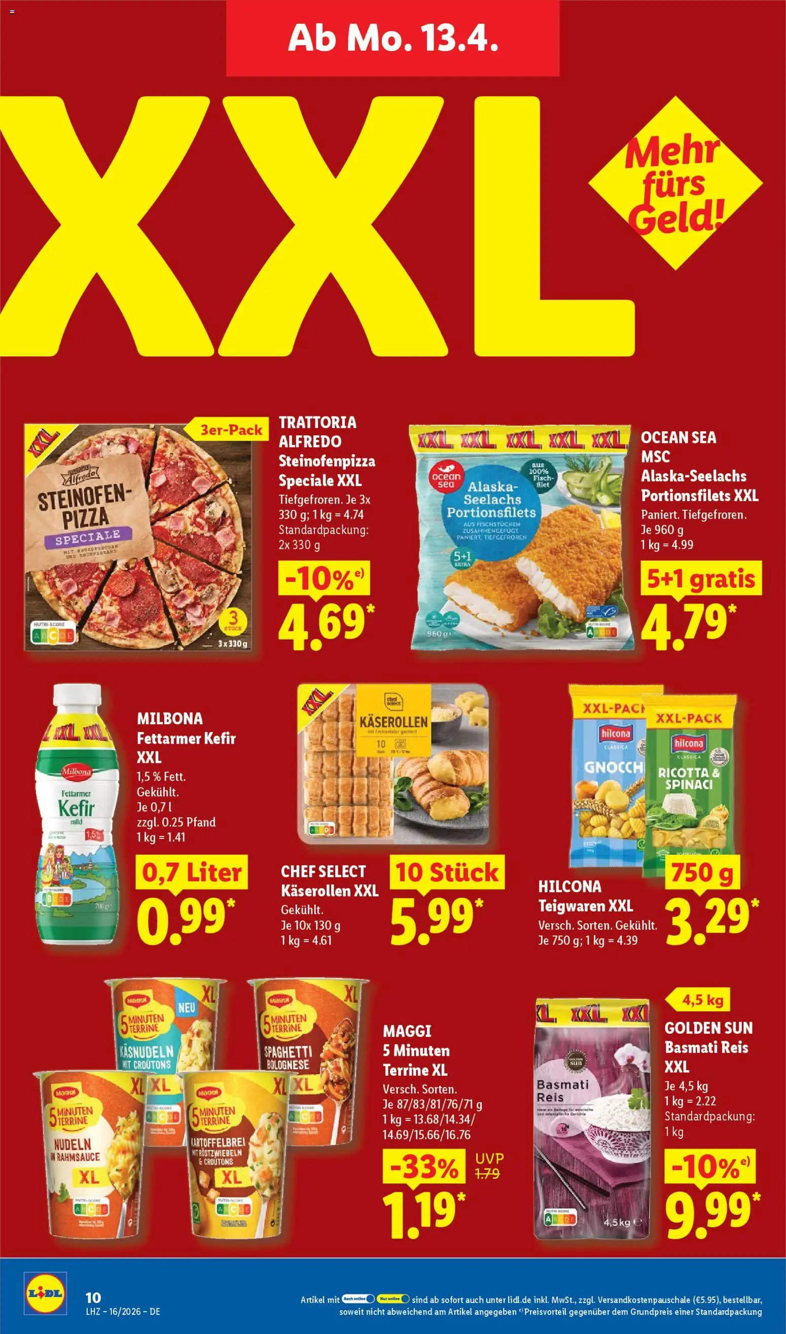 Lidl Prospekt – gültig ab 13.04.2026 | Seite: 18 | Produkte: Maggi, Pizza, Reis, Nudeln