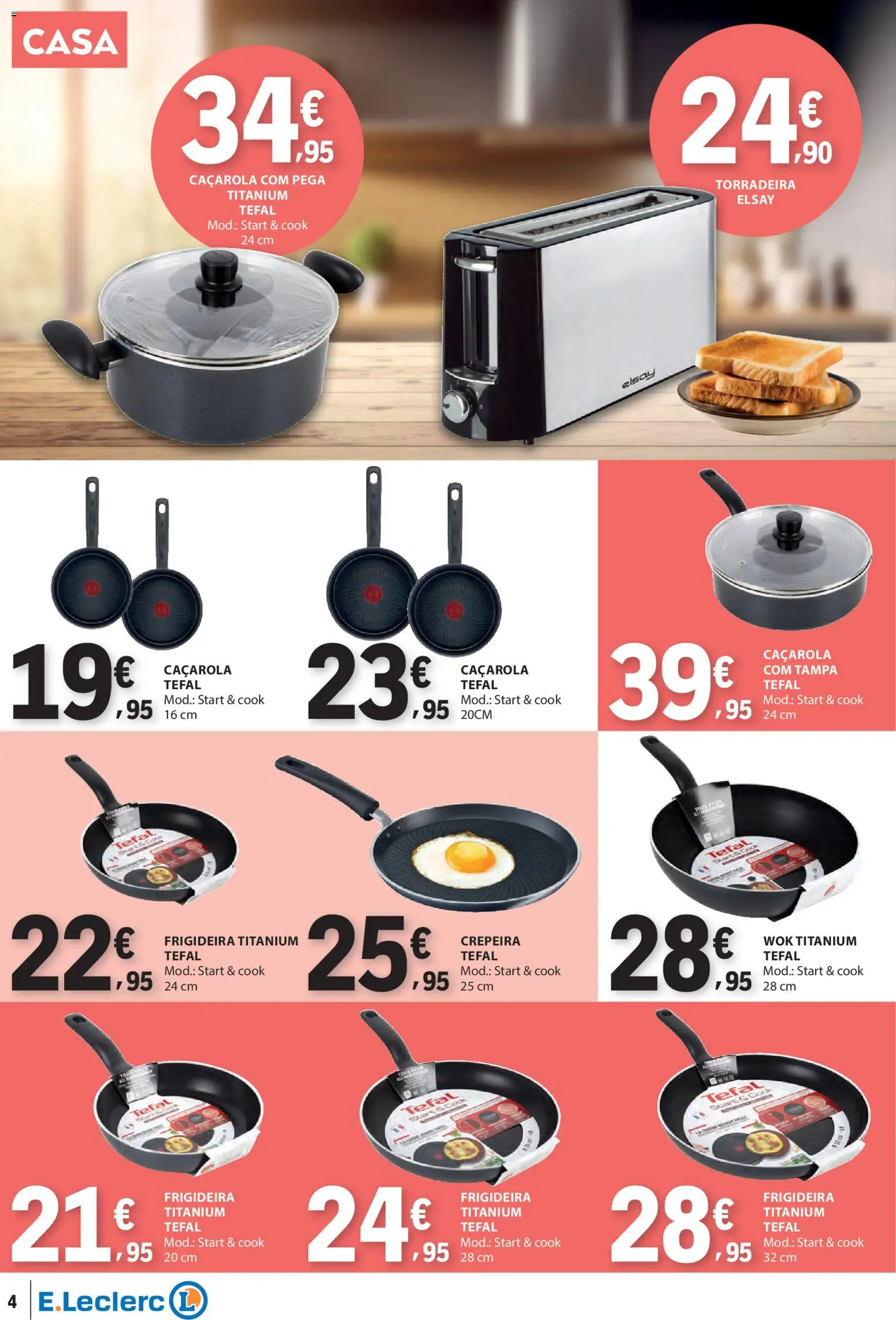 E.Leclerc - Folheto Não Alimentar │ válido de 06.11.2025 | Página: 4 | Produtos: Torradeira, Frigideira