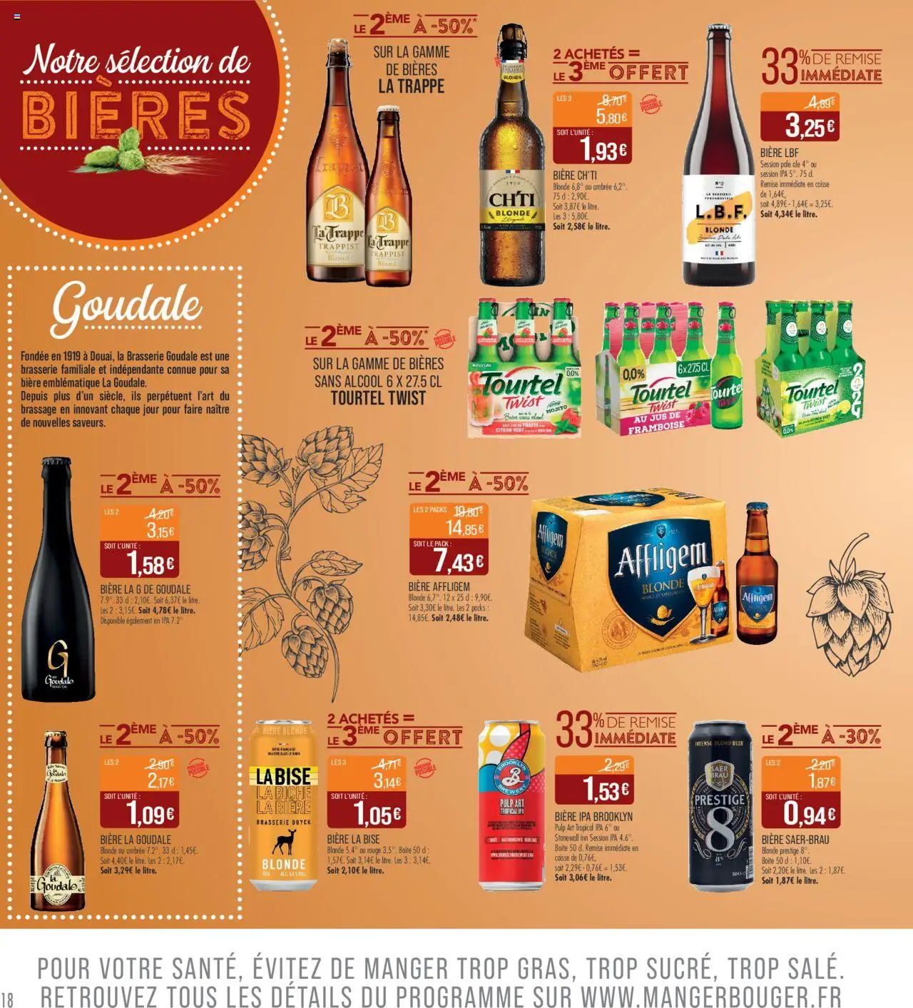  | Page: 18 | Produits: Citron, Framboise, Bière blonde, Jus