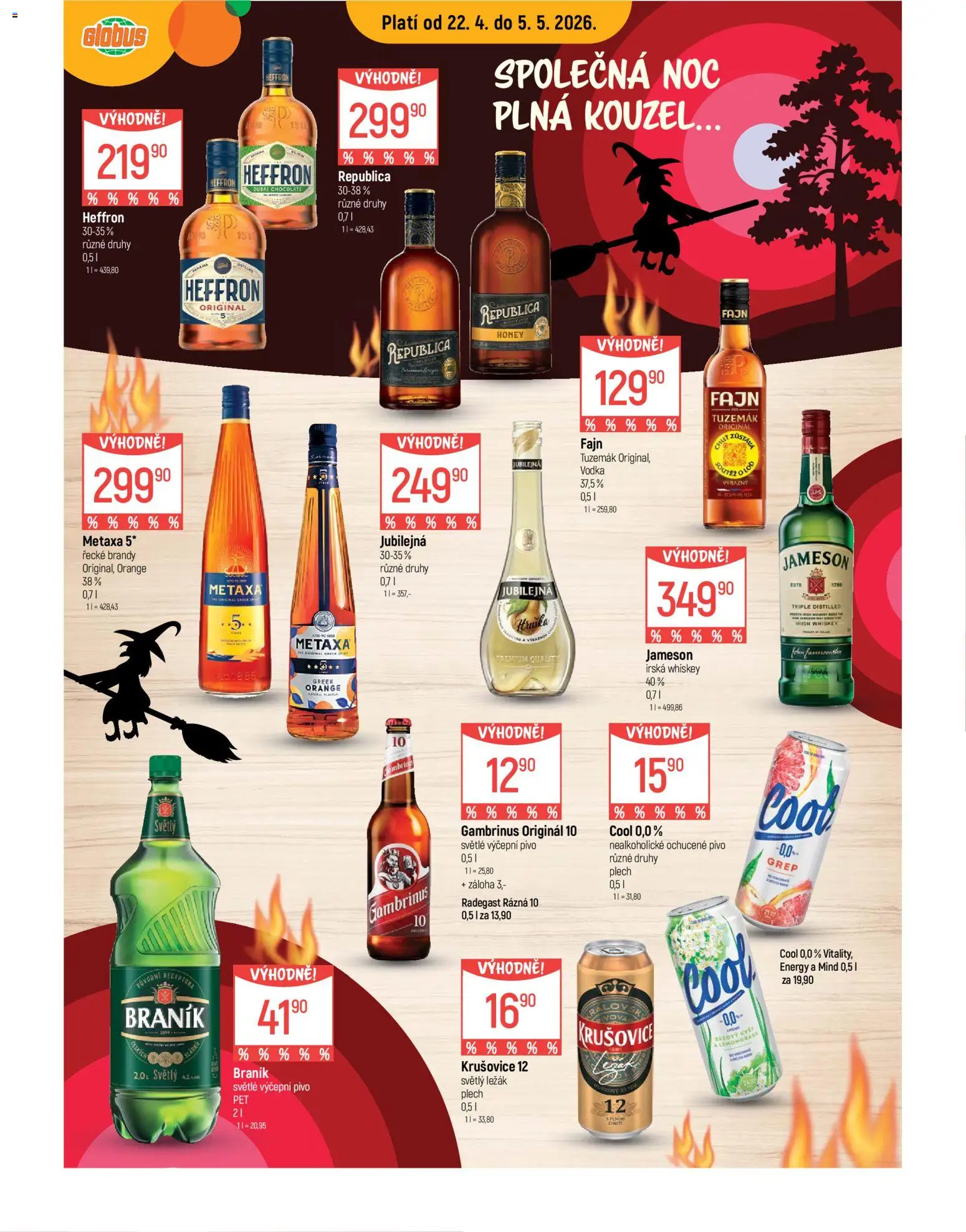 Globus leták - České Budějovice od 22.04.2026 | Strana: 3 | Produkty: Whiskey, Radegast Rázna 10, Radegast, Republica