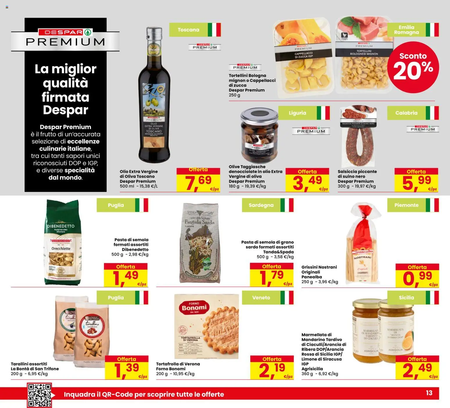 Volantino Despar del 17.03.2026 | Pagina: 13 | Prodotti: Taralli, Grissini, Forno, Marmellata