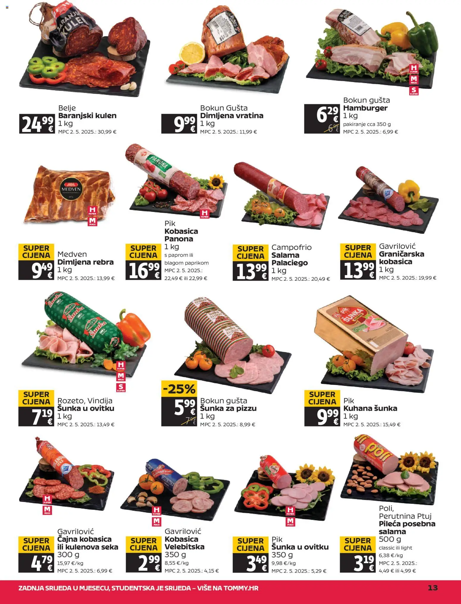 Tommy katalog | vrijedi od 23.10.2025 | Stranica: 13 | Proizvodi: Salama, Kobasica, Perutnina Ptuj, Kulen