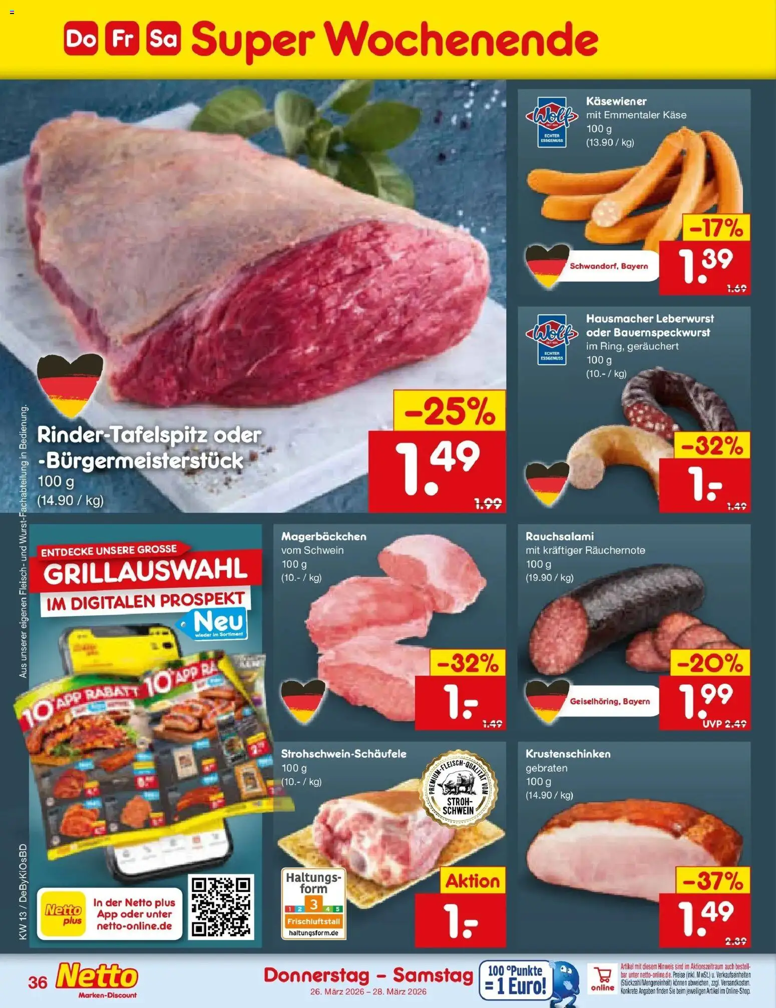Netto Marken-Discount Prospekt Mistelbach	 – gültig ab 23.03.2026 | Seite: 52 | Produkte: Käse, Fleisch