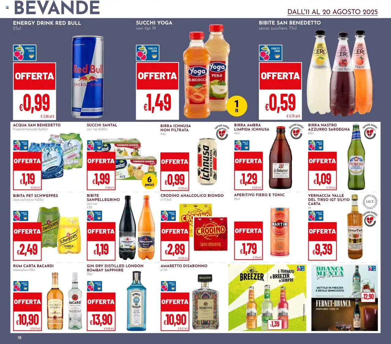Volantino Pan del 11.08.2025 | Pagina: 18 | Prodotti: Birra, Gin, Acqua, Zucchero