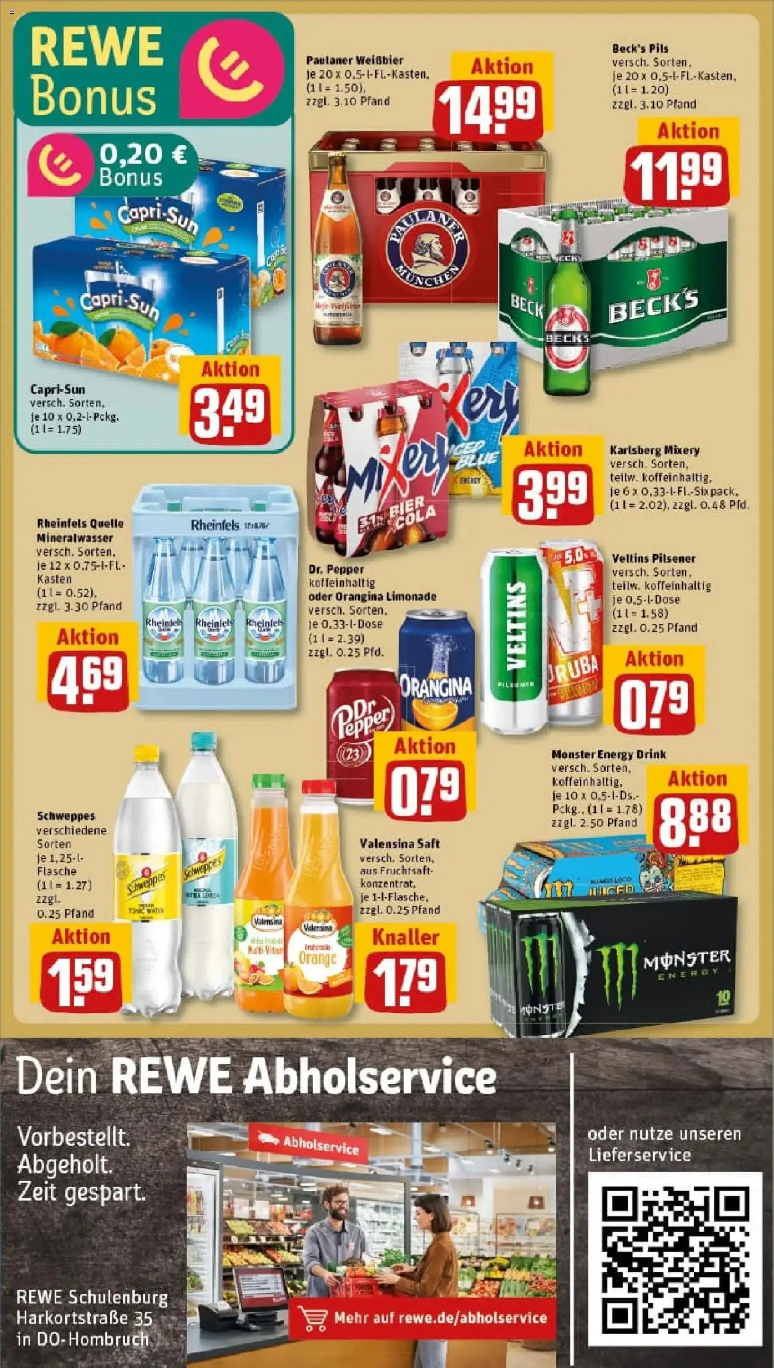 Rewe prospekt Dortmund	 – gültig ab 02.02.2026 | Seite: 24 | Produkte: Weißbier, Schweppes, Veltins, Rheinfels quelle