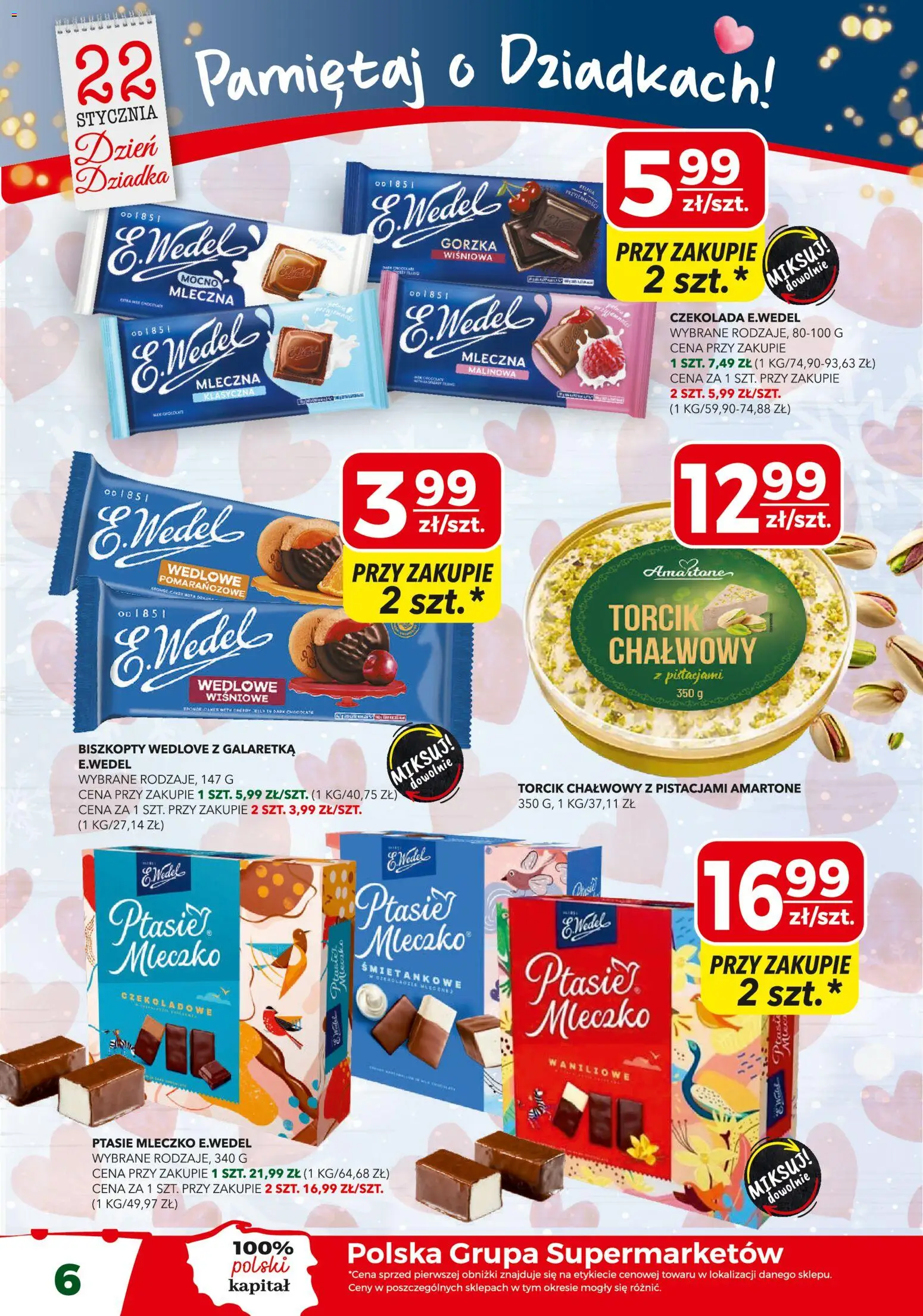 Top Market Gazetka od 22.01.2026 | Strona: 6 | Produkty: Galaretka, Ptasie mleczko, Czekolada