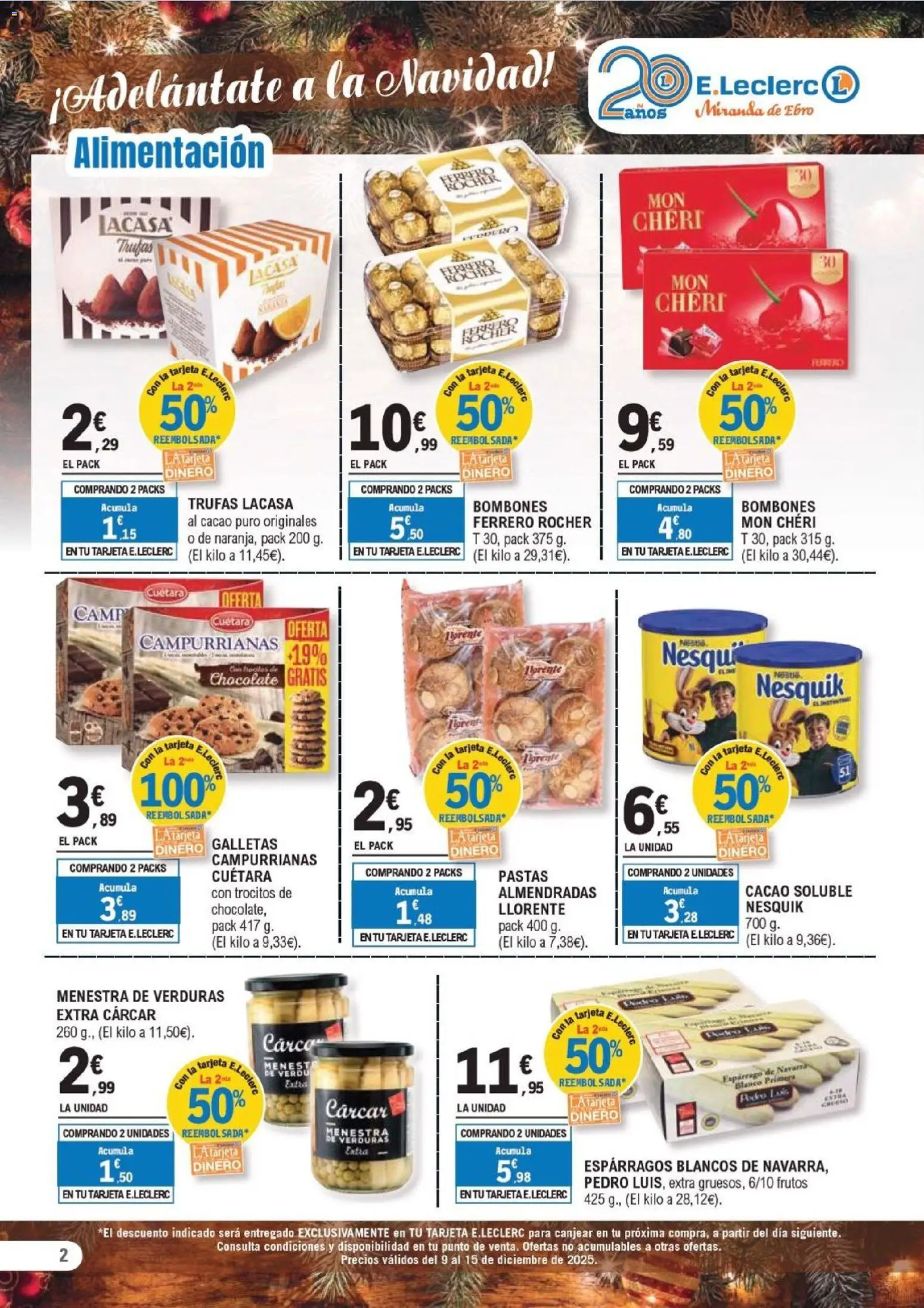E.Leclerc folleto │ válido desde el 09.12.2025 | Página: 2 | Productos: Άμμος, Νερό καρύδας, Galletas, Φρυγανιές σικάλεως