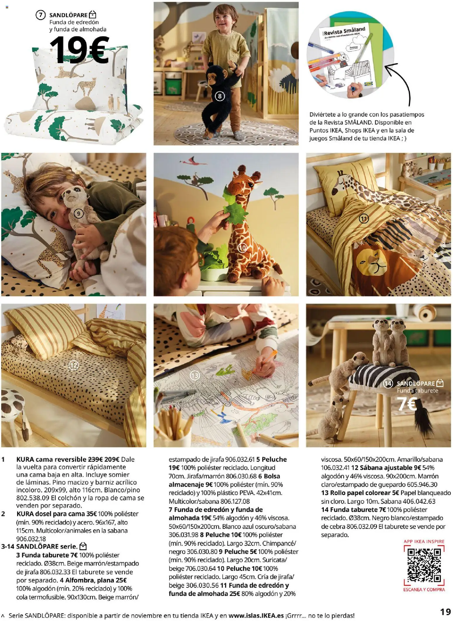 Catálogo IKEA  y los niños  │ válido desde el 06.03.2026 | Página: 19 | Productos: Colchon, Κασέρι, Cama, Almohada