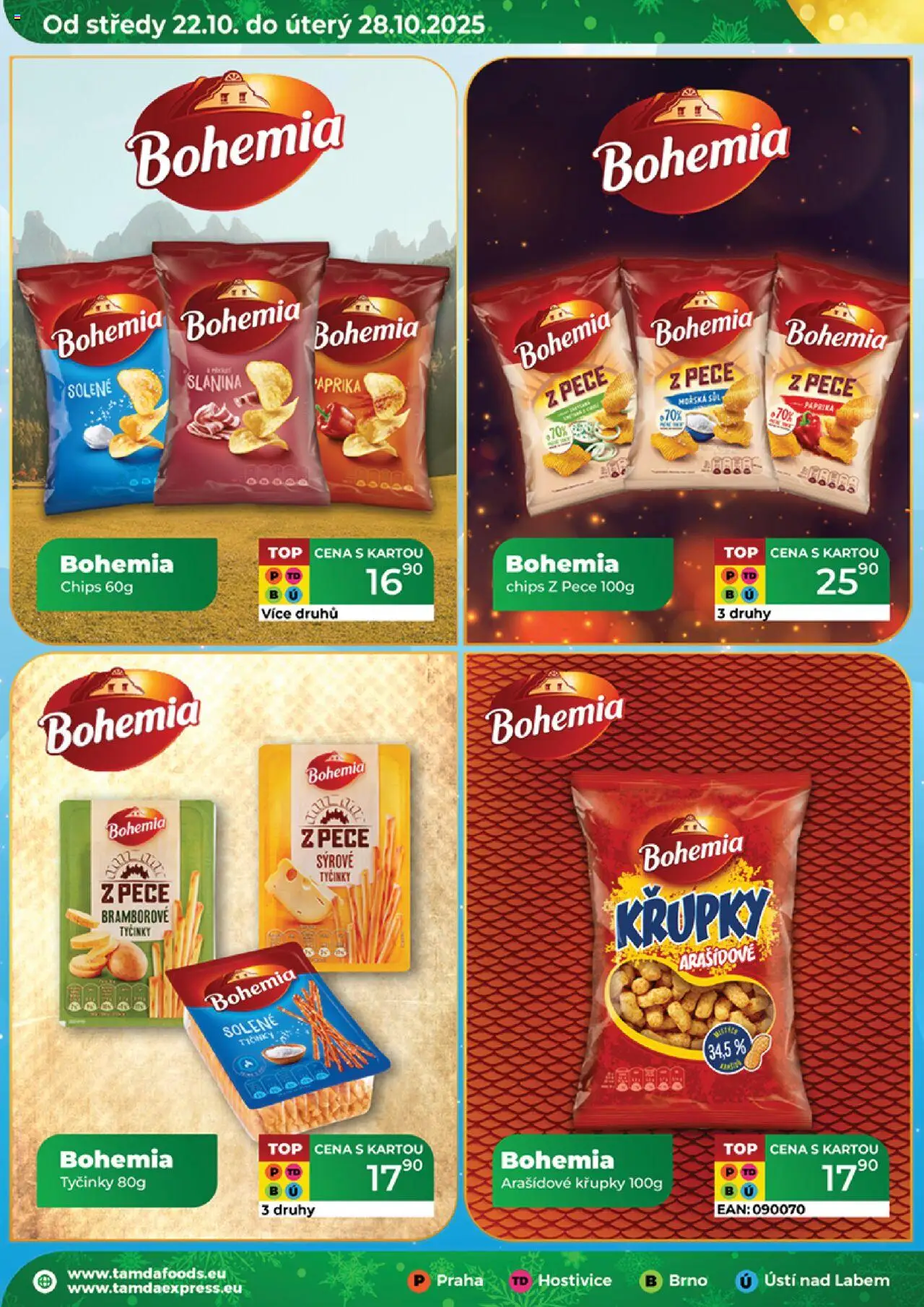 Tamda Foods leták od 22.10.2025 | Strana: 14 | Produkty: Tyčinky, Paprika, Křupky, Slanina