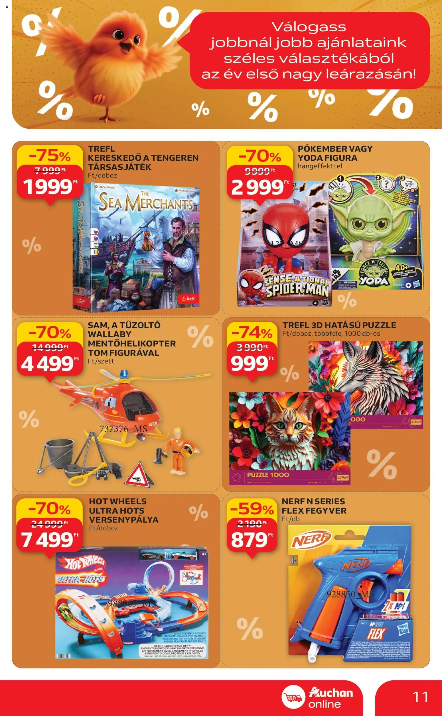 Auchan akciós ujság - amely érvényes a következő dátumtól: 02.01.2026 | Oldal: 11 | Termékek: Puzzle, Társasjáték