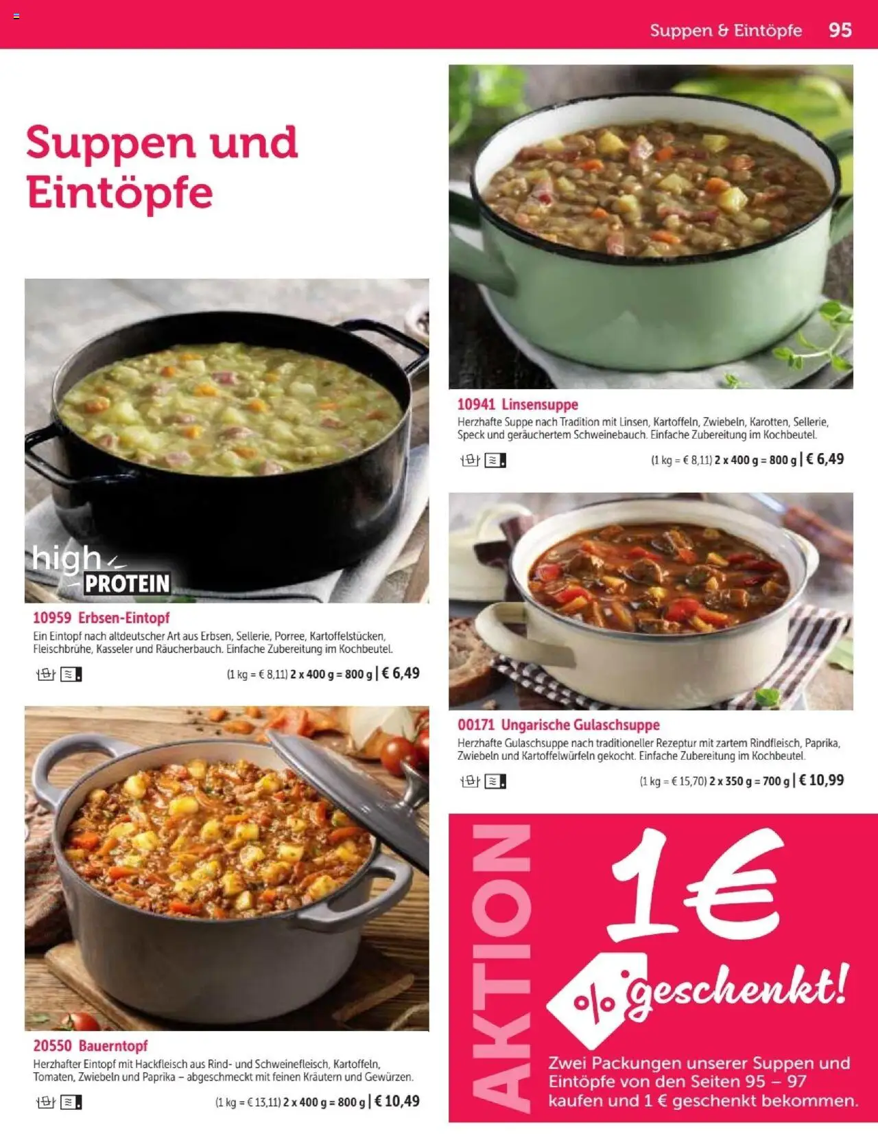 Bofrost Katalog – gültig ab 07.09.2025 | Seite: 95 | Produkte: Zwiebeln, Paprika, Hackfleisch