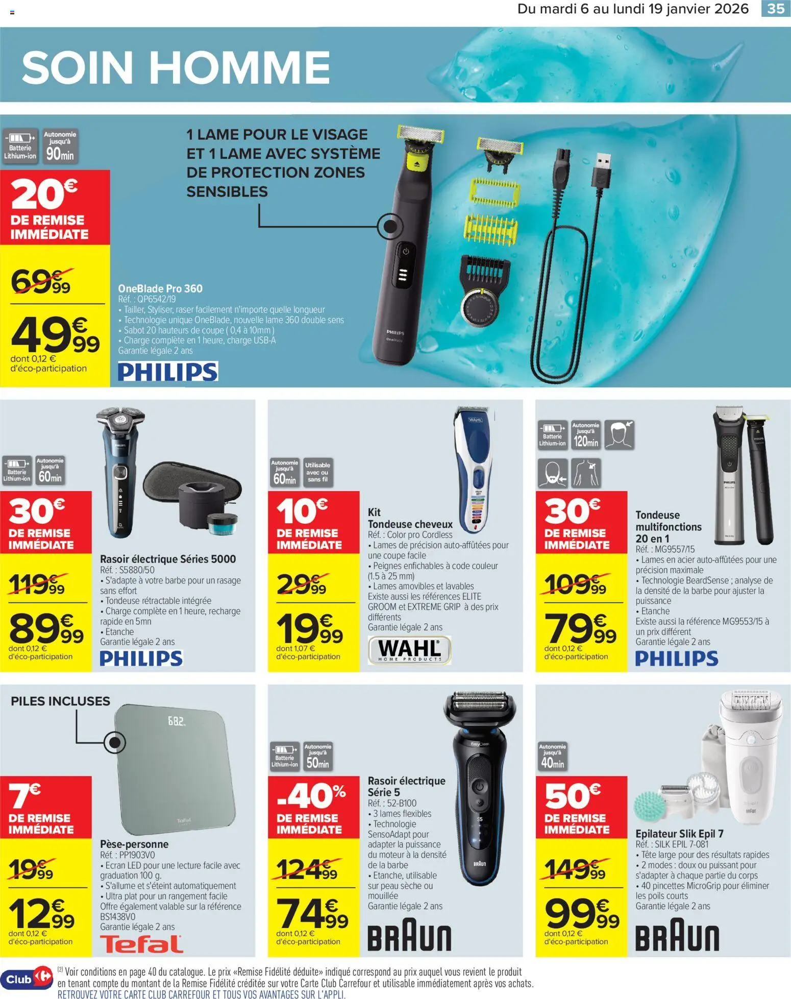 {H1} | Page: 37 | Produits: Rasoir, Tondeuse, Batterie, Piles