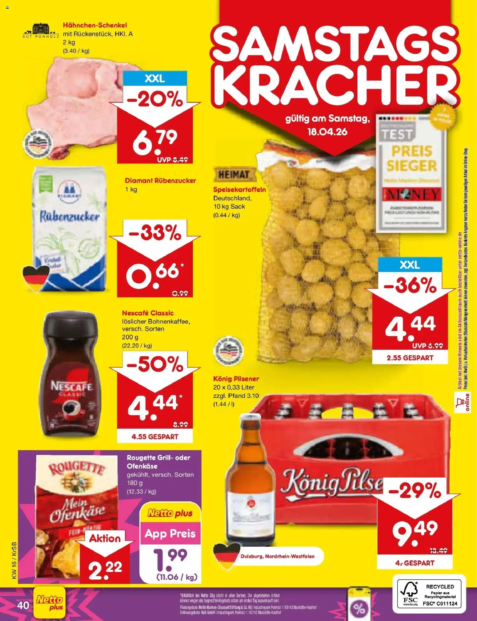 Netto Marken-Discount Prospekt Jüchen	 – gültig ab 13.04.2026 | Seite: 46 | Produkte: Grill, Nescafe, Hahnchenschenkel, Nescafe classic