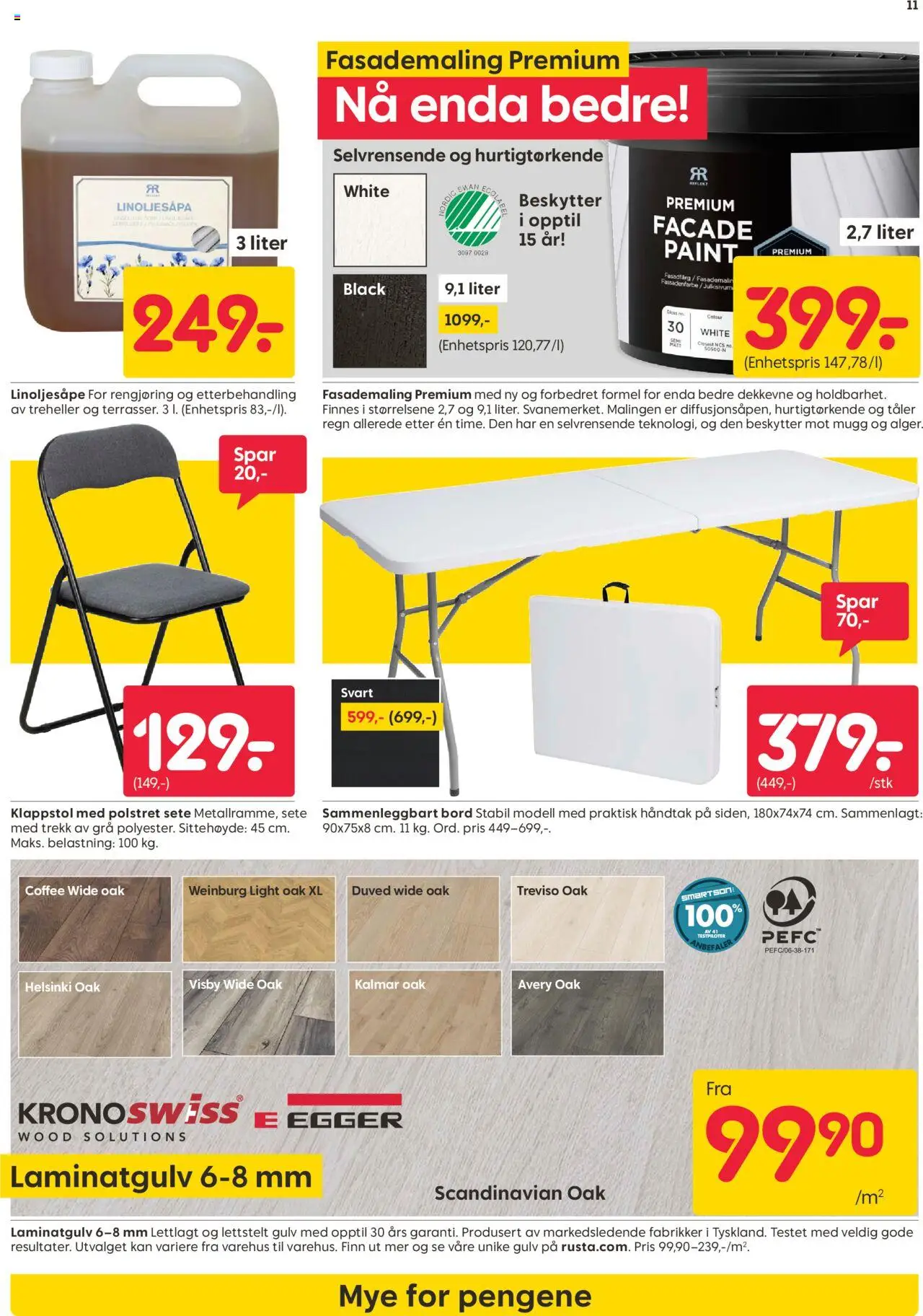  | Side: 11 | Produkter: Bord, Klappstol, Håndtak