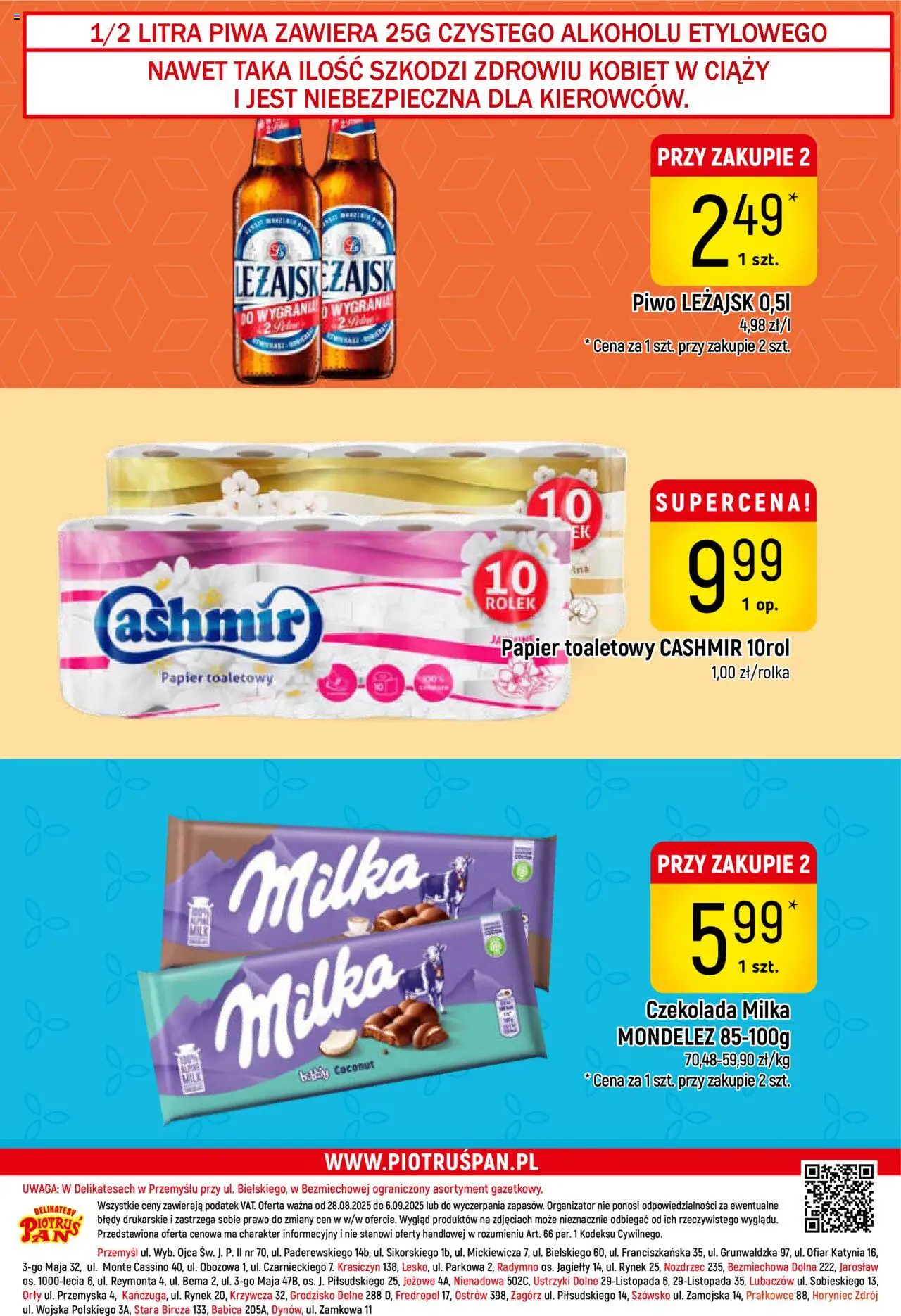 Piotruś Pan Gazetka od 28.08.2025 | Strona: 28 | Produkty: Papier toaletowy, Milka, Delikatesy, Czekolada