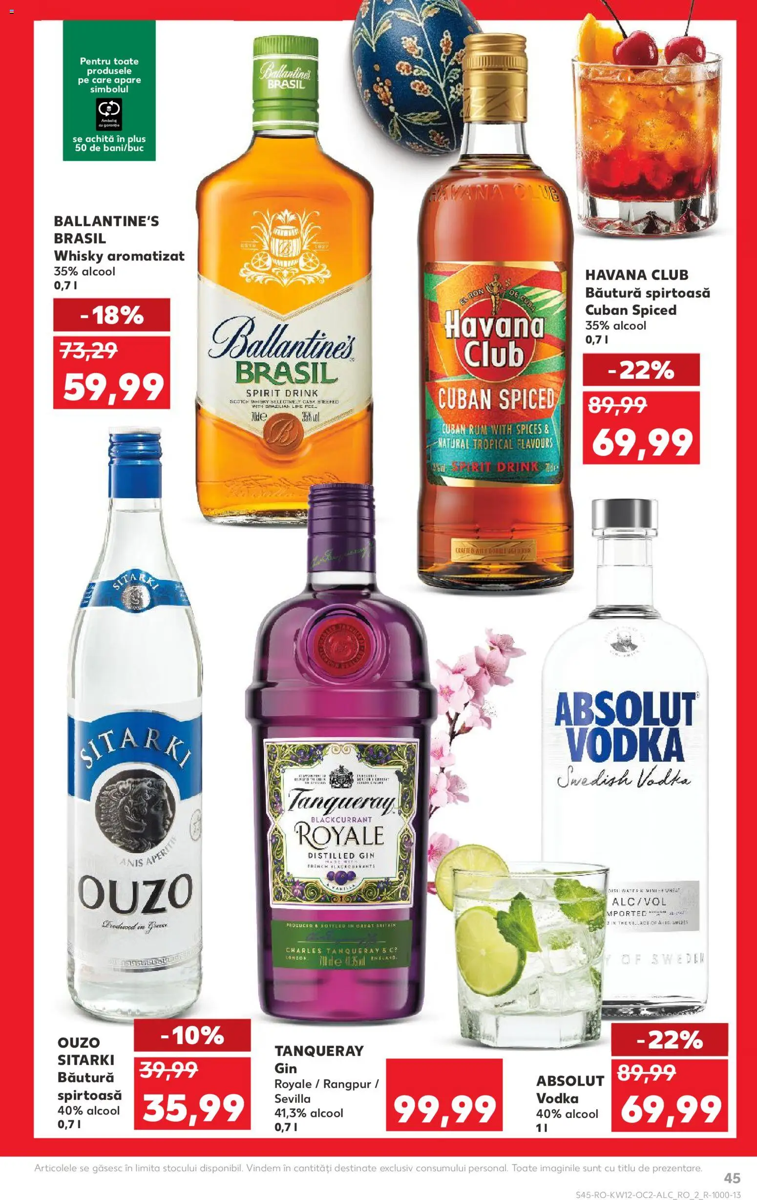 Noul catalog Kaufland – valabil de la 18.03.2026 | Pagină: 45 | Produse: Sită, Gin, Vodka