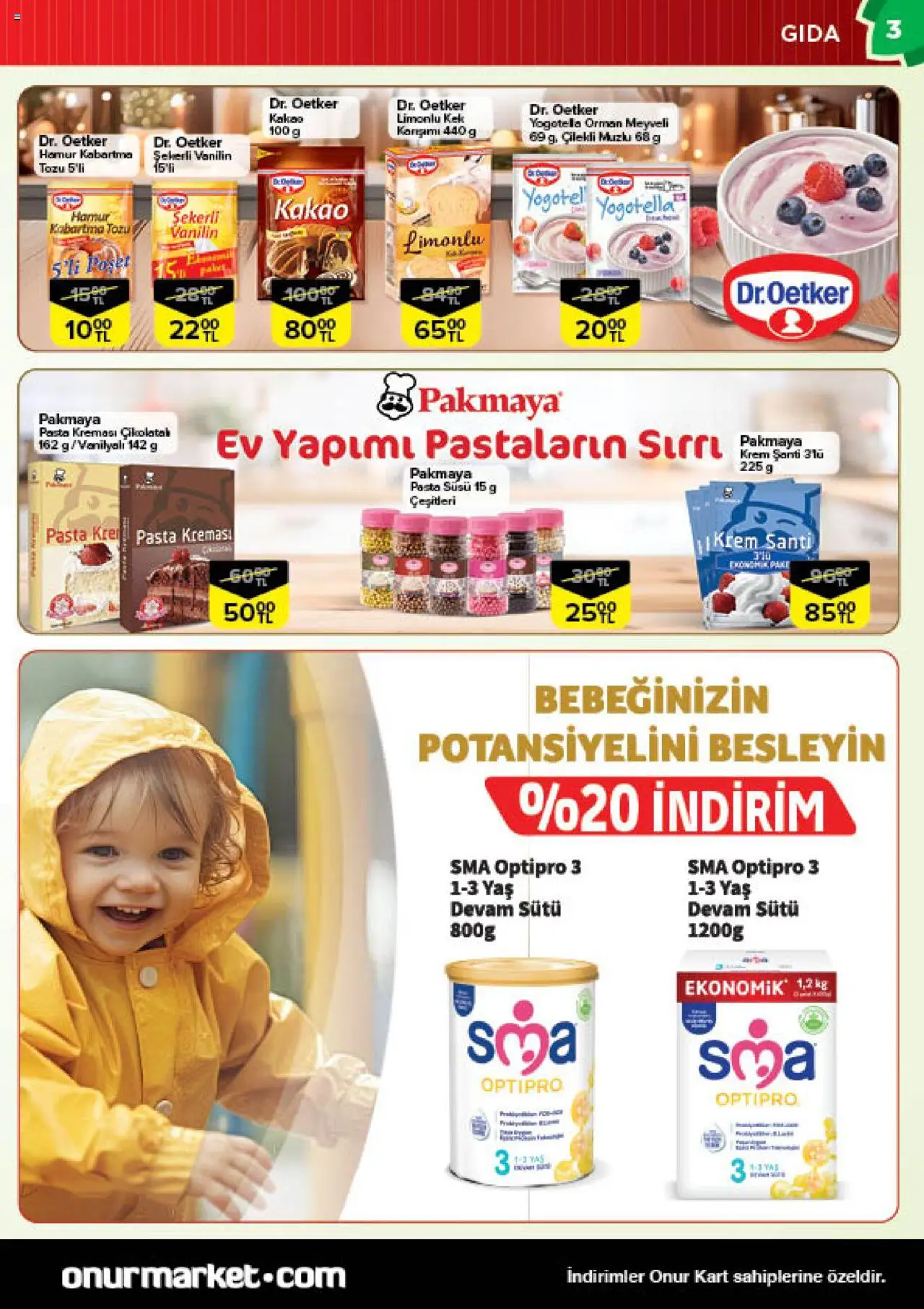 Onur Market Katalog - Trakya - 16.09.2025 tarihinden itibaren geçerlidir | Sayfa: 3 | Ürünler: Krem
