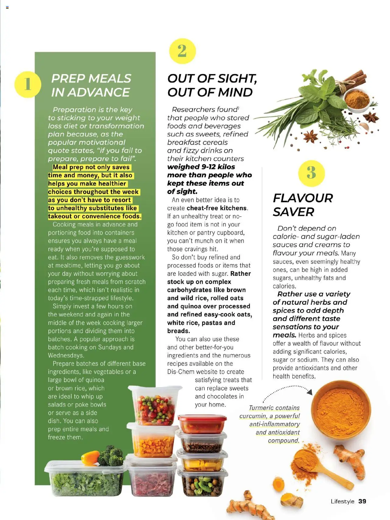Dis-Chem Living Fit │ valid from 01.05.2025 | Page: 41 | Products: Sweets, Cesto para colada, Bowls, Herbs