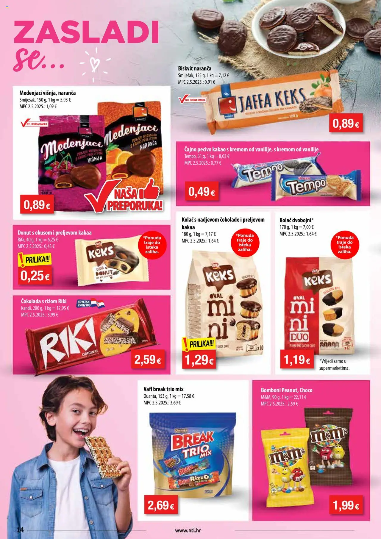 NTL katalog | vrijedi od 01.10.2025 | Stranica: 14 | Proizvodi: Čokolada, Keks, Kakao, Pecivo