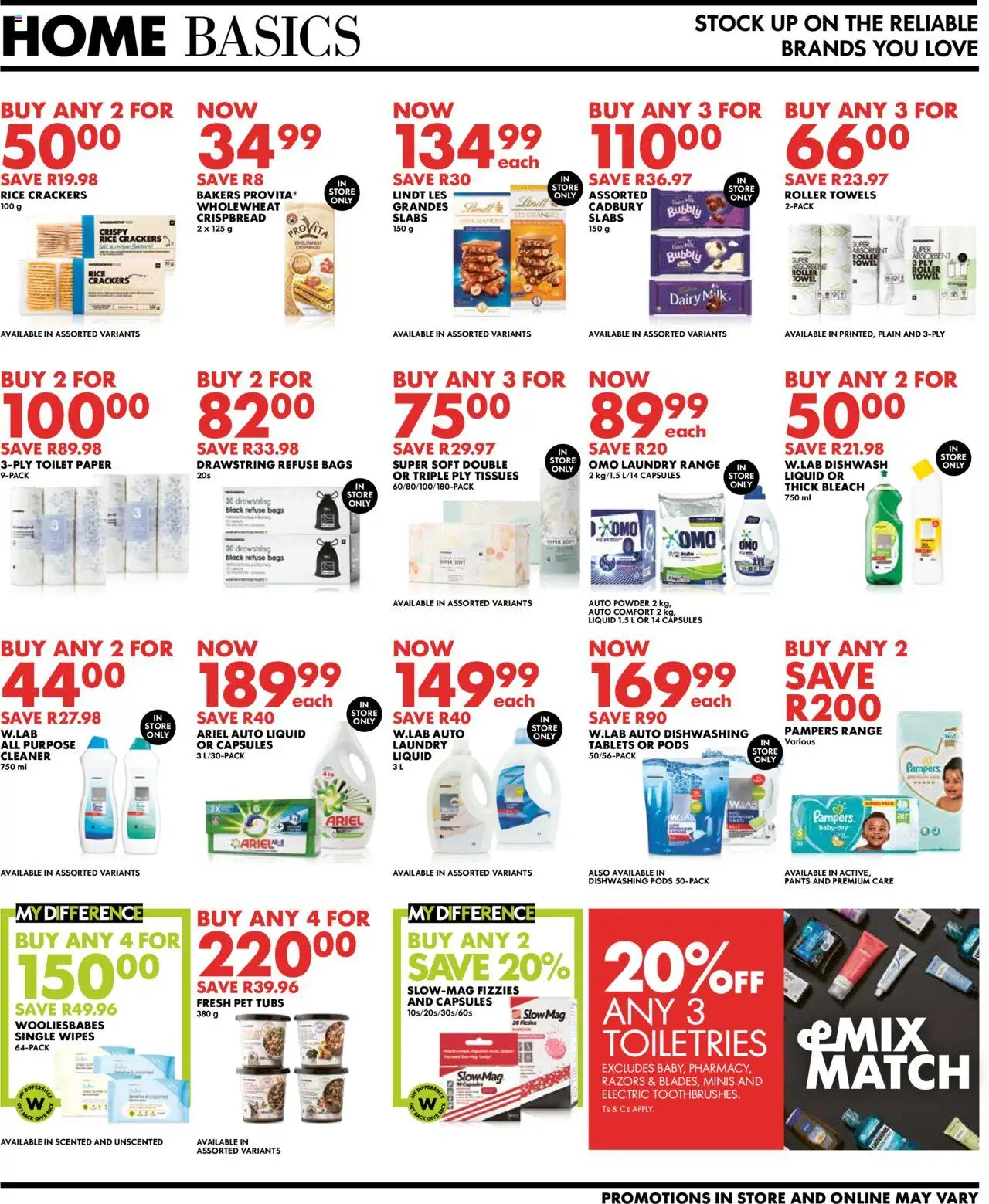 New Woolworths catalogue – valid from 06.10.2025 | Page: 7 | Products: Pants, Bleach, Powder, Paper
