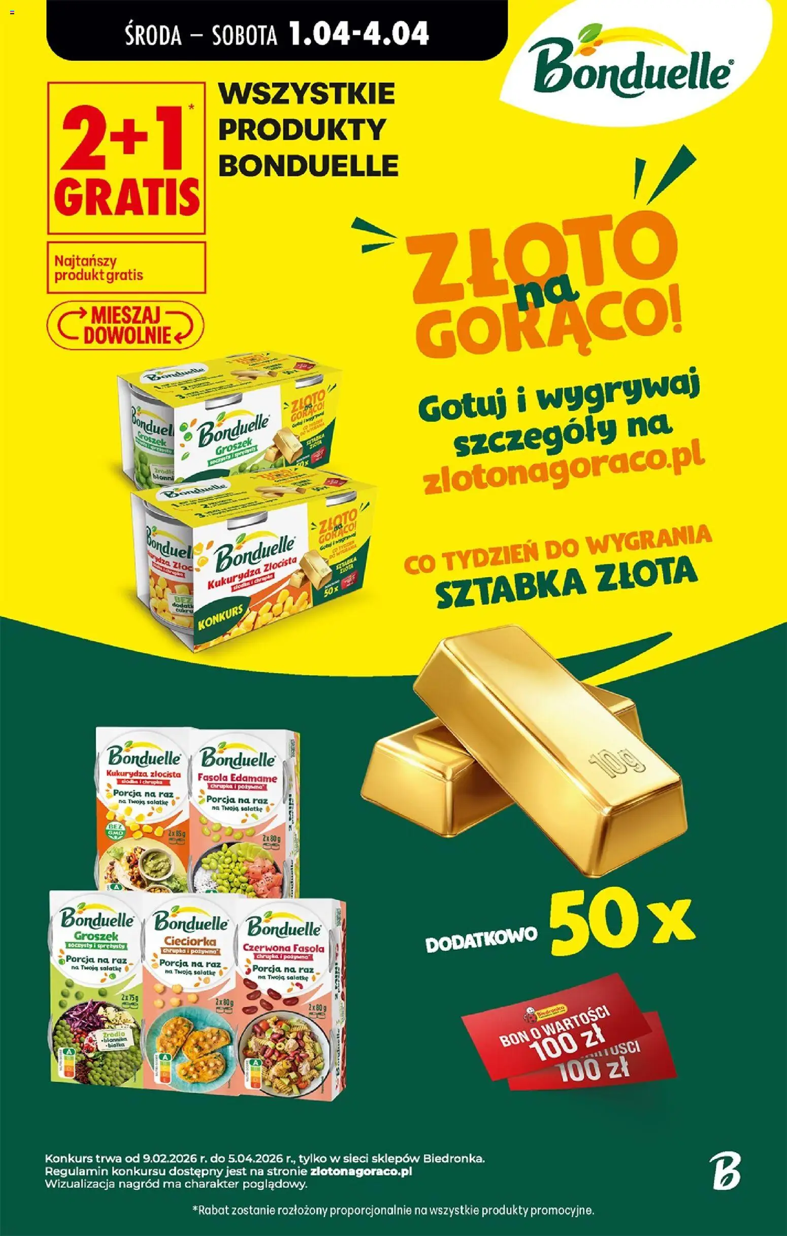 Biedronka gazetka od środy od 01.04.2026 | Strona: 49 | Produkty: Groszek, Kukurydza, Cieciorka