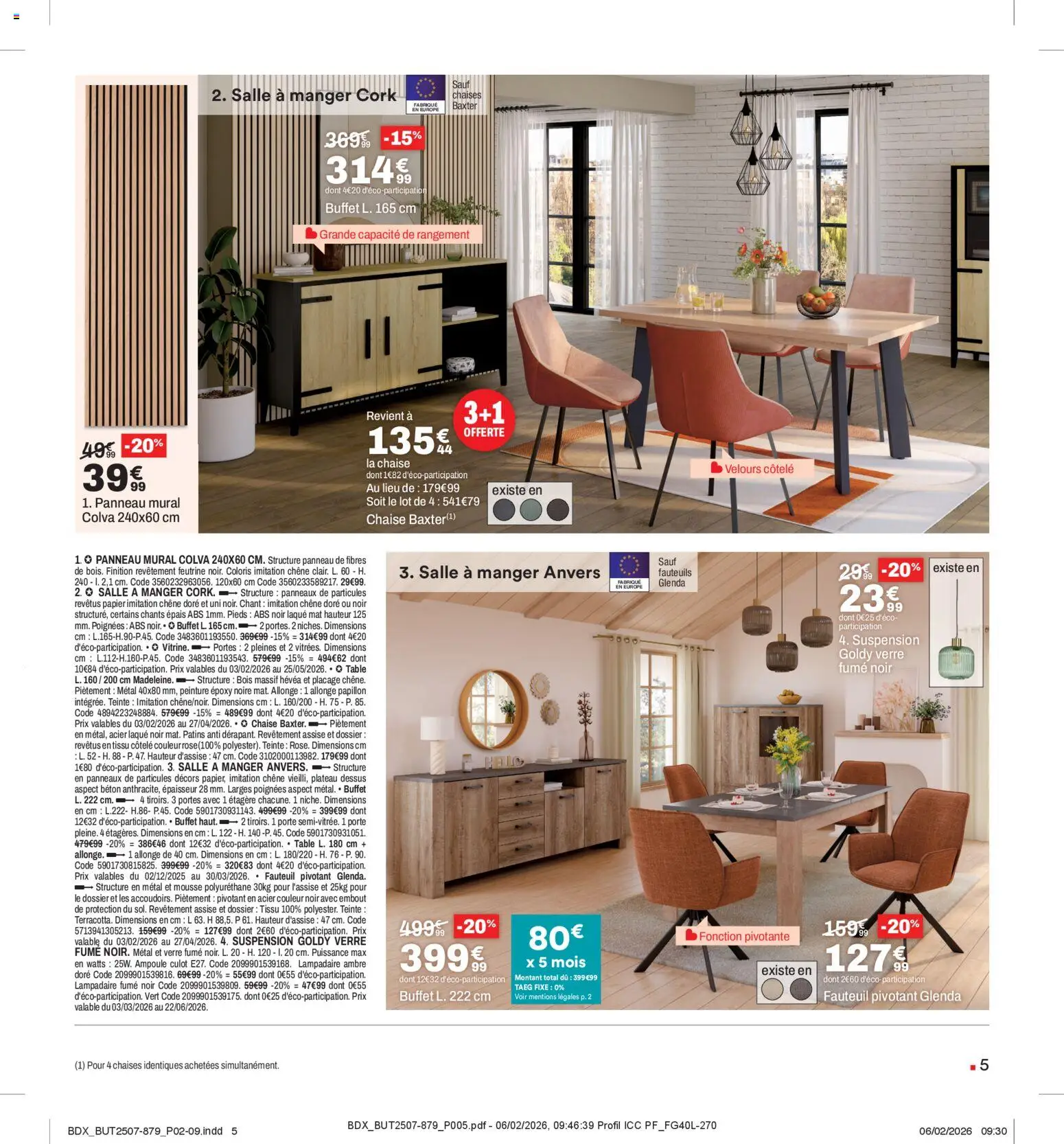 {H1} | Page: 5 | Produits: Suspension, Étagère, Chaise, Portes