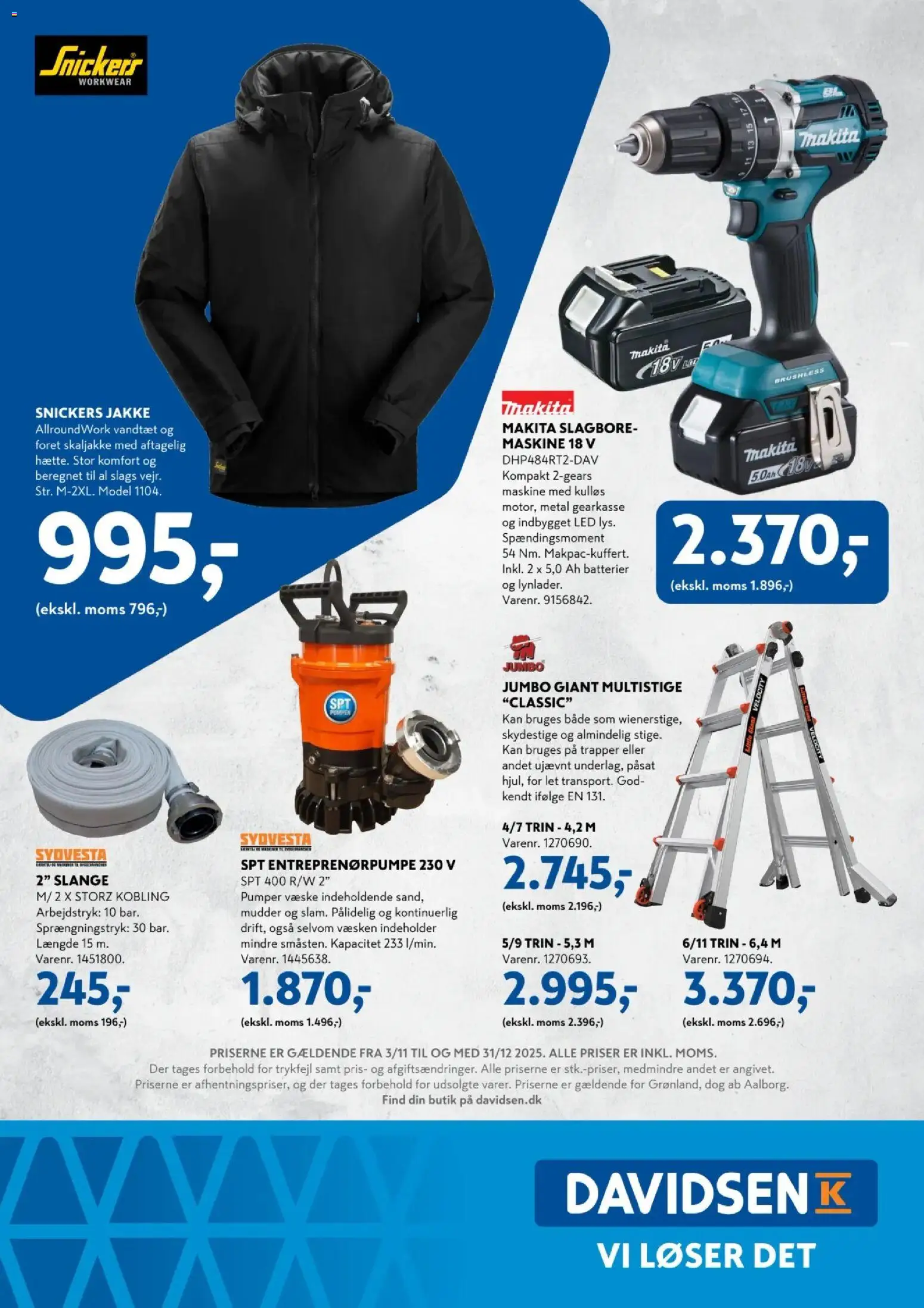 Davidsen tilbudsavis – gyldig fra 02.11.2025 | Side: 32 | Produkter: Batterier, Jakke, Søm