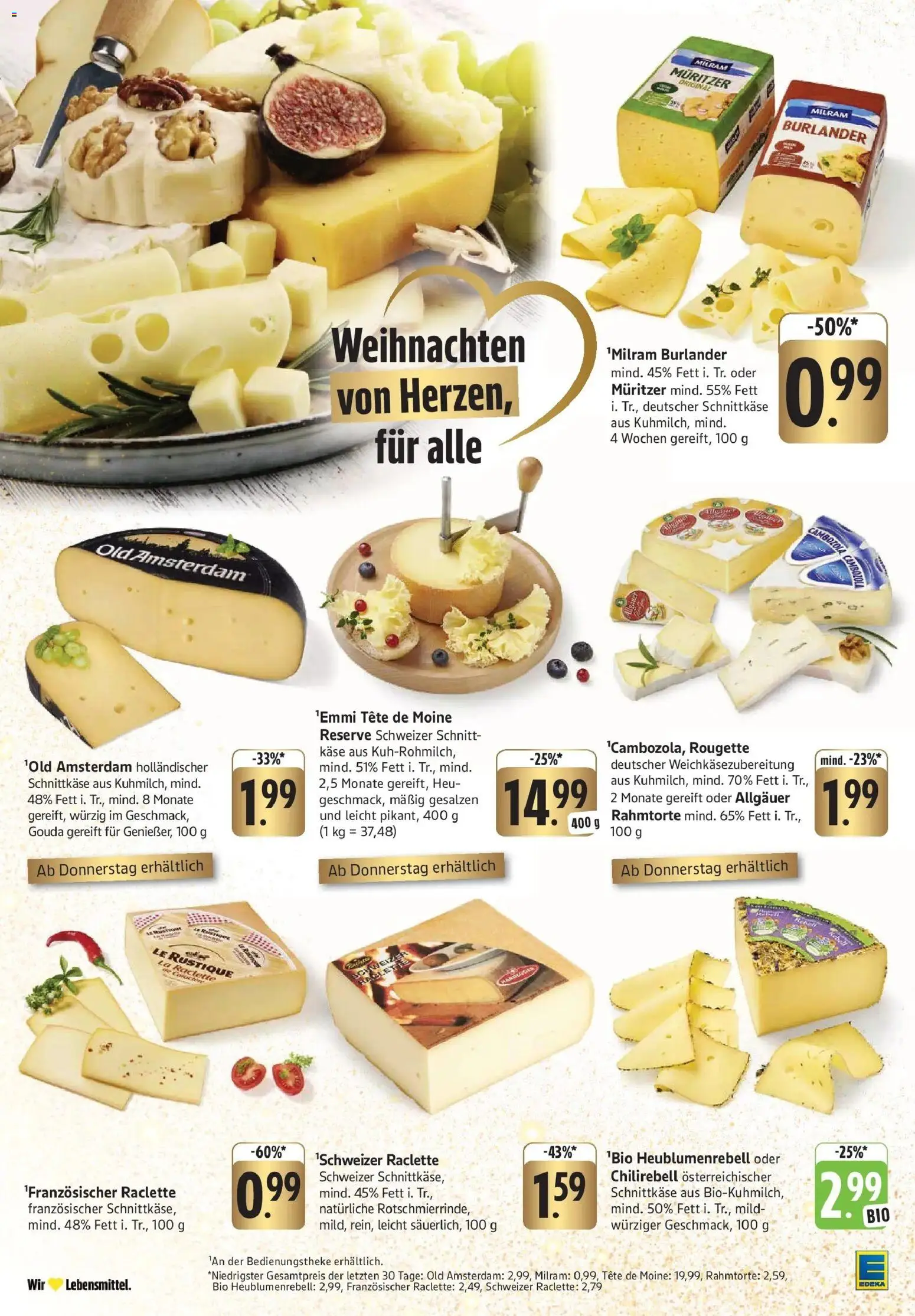 Edeka prospekt Steinfeld	 – gültig ab 14.12.2025 | Seite: 10 | Produkte: Käse, Gouda, Milram, Raclette