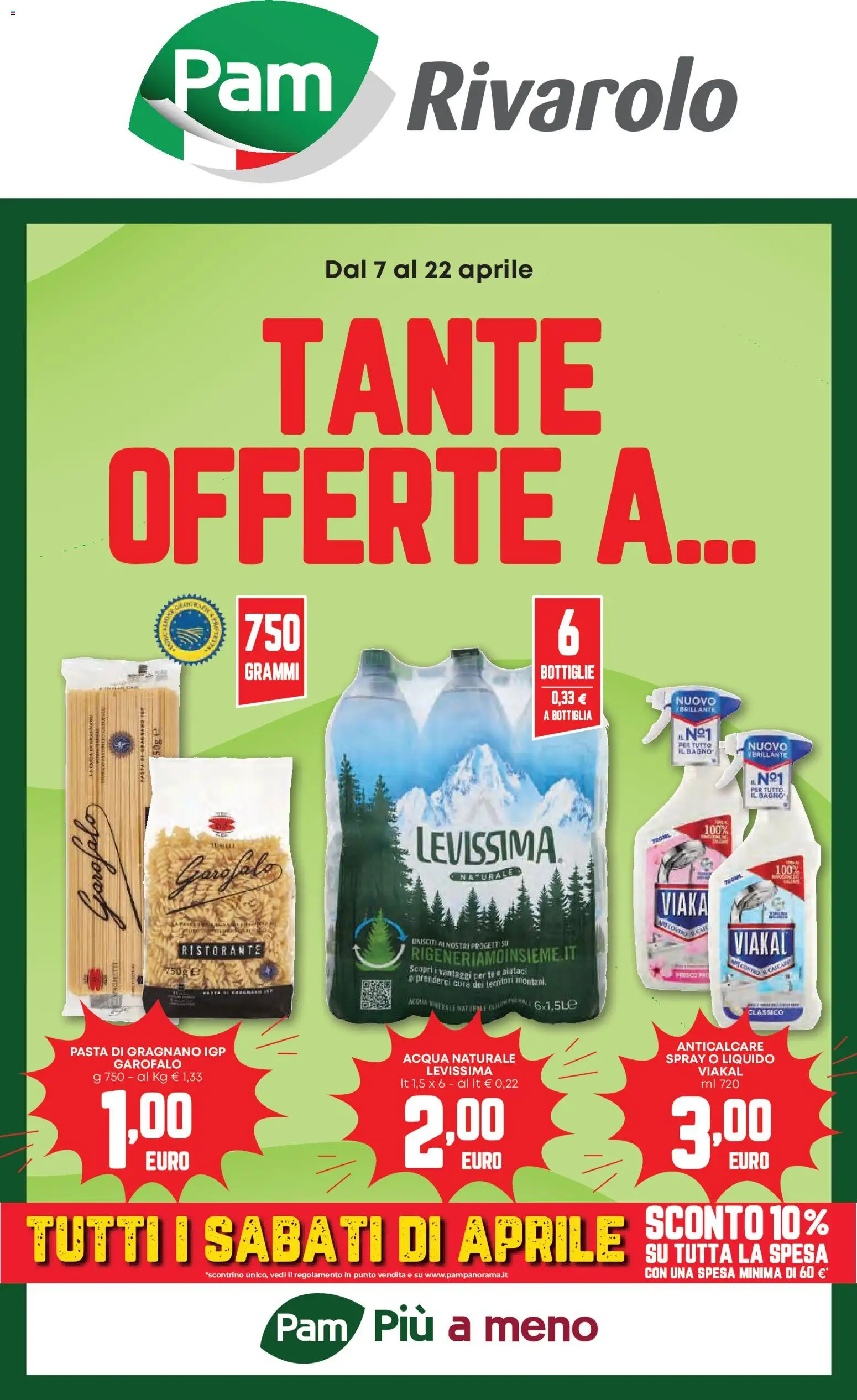 Volantino PAM del 07.04.2026 | Pagina: 1 | Prodotti: Tè, Acqua, Bottiglia, Bagno