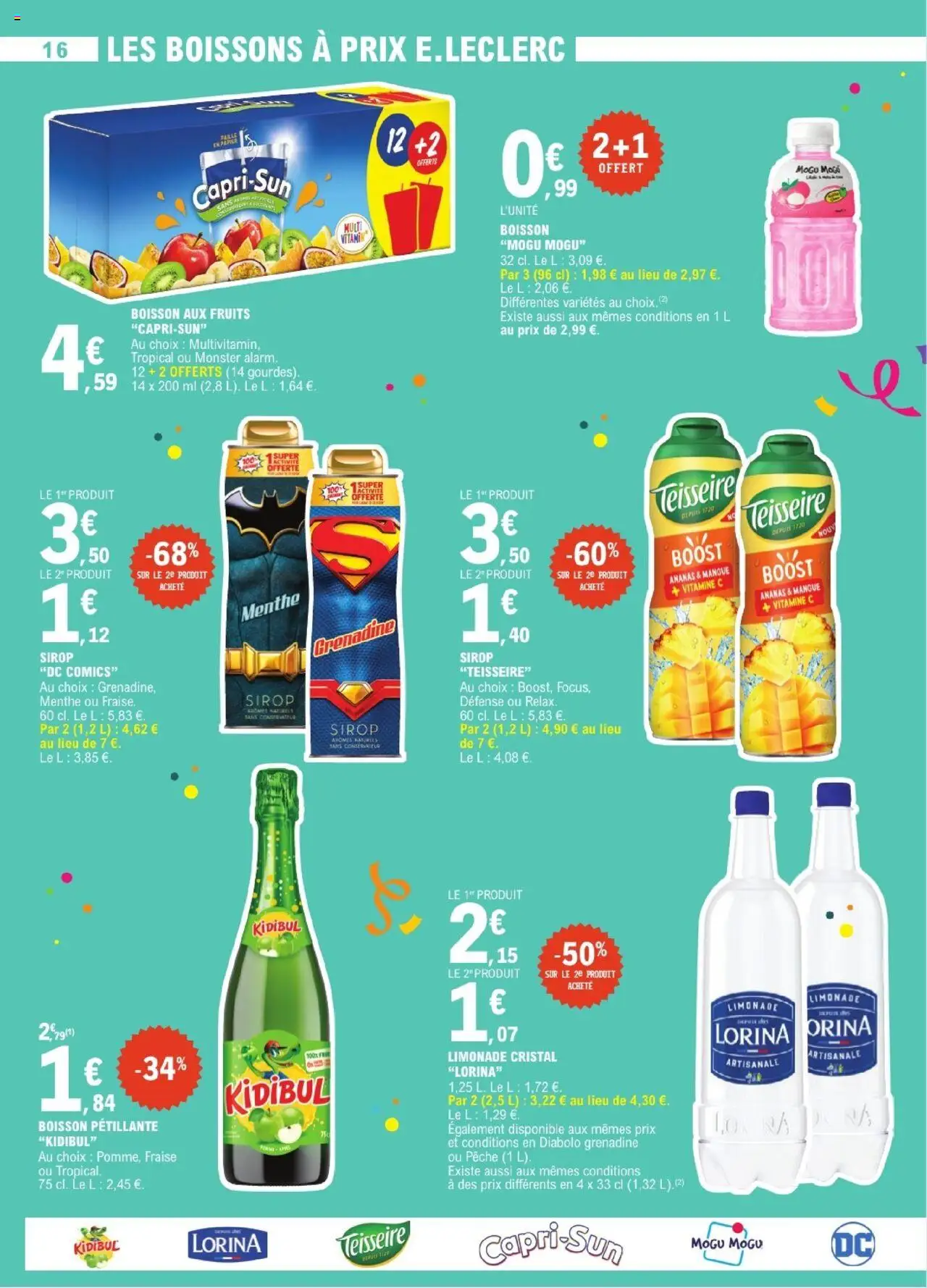  | Page: 16 | Produits: Mogu Mogu, Pêche, Kidibul, Ananas