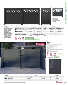 Gedimat - Prévisualisation de Gedimat Aménagements extérieurs valide à partir de 14.03.2025 | Page: 95 | Produits: Poids, Portail, Clôture