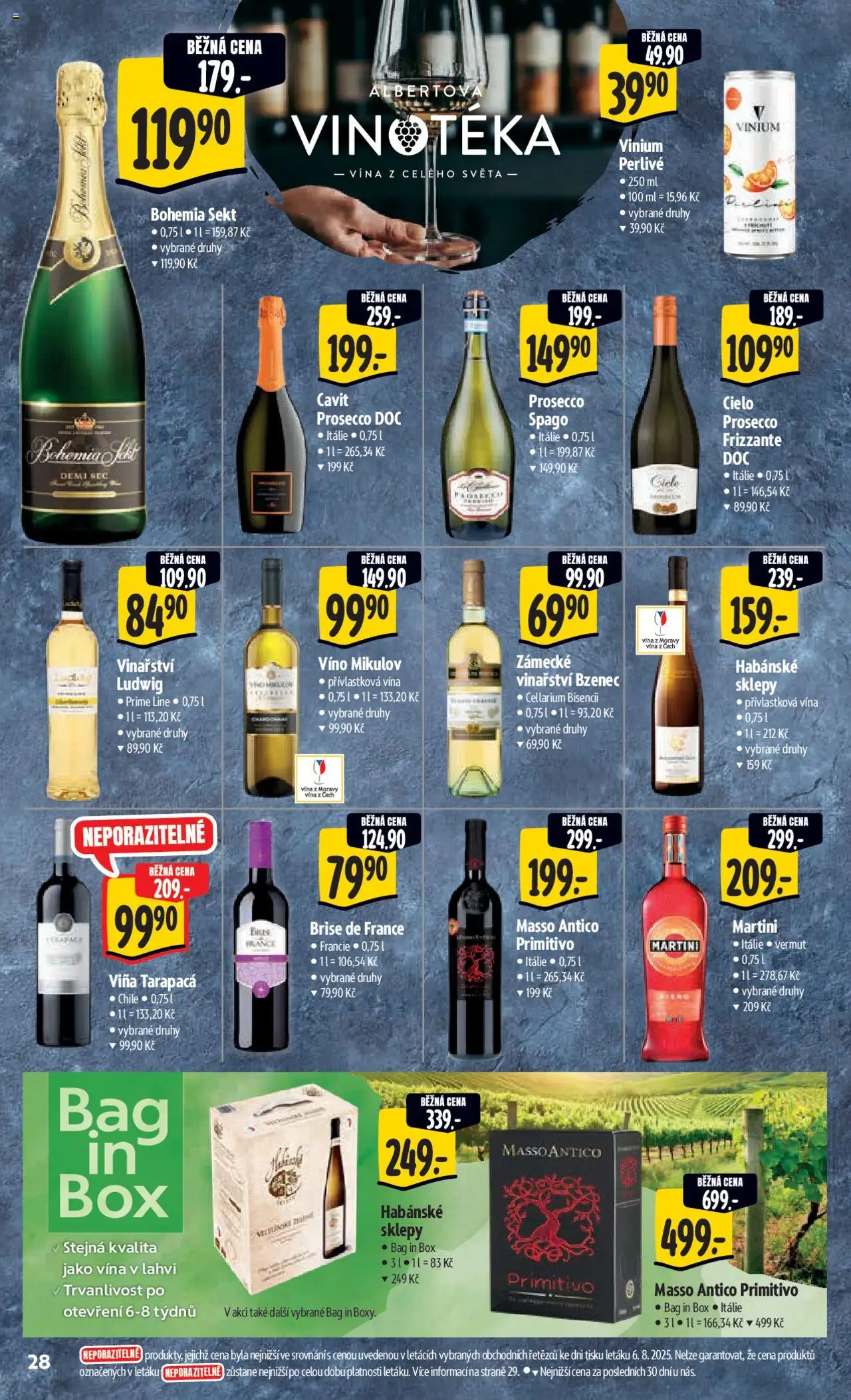 Albert leták - Hypermarket od 13.08.2025 | Strana: 35 | Produkty: Prosecco, Sekt, Vinotéka, Prosecco DOC