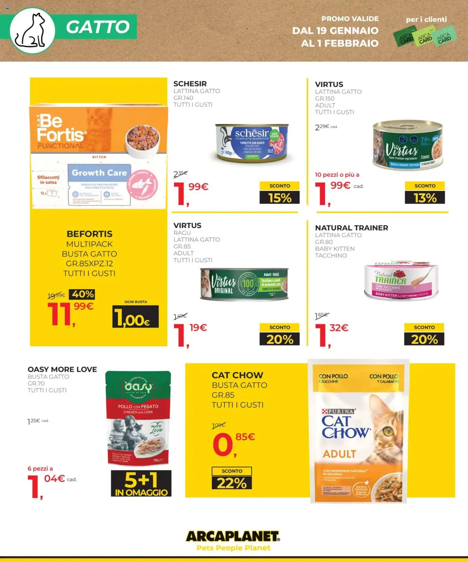 Volantino Arcaplanet del 19.01.2026 | Pagina: 8 | Prodotti: Manzo, Salsa, Prosciutto, Zucchine